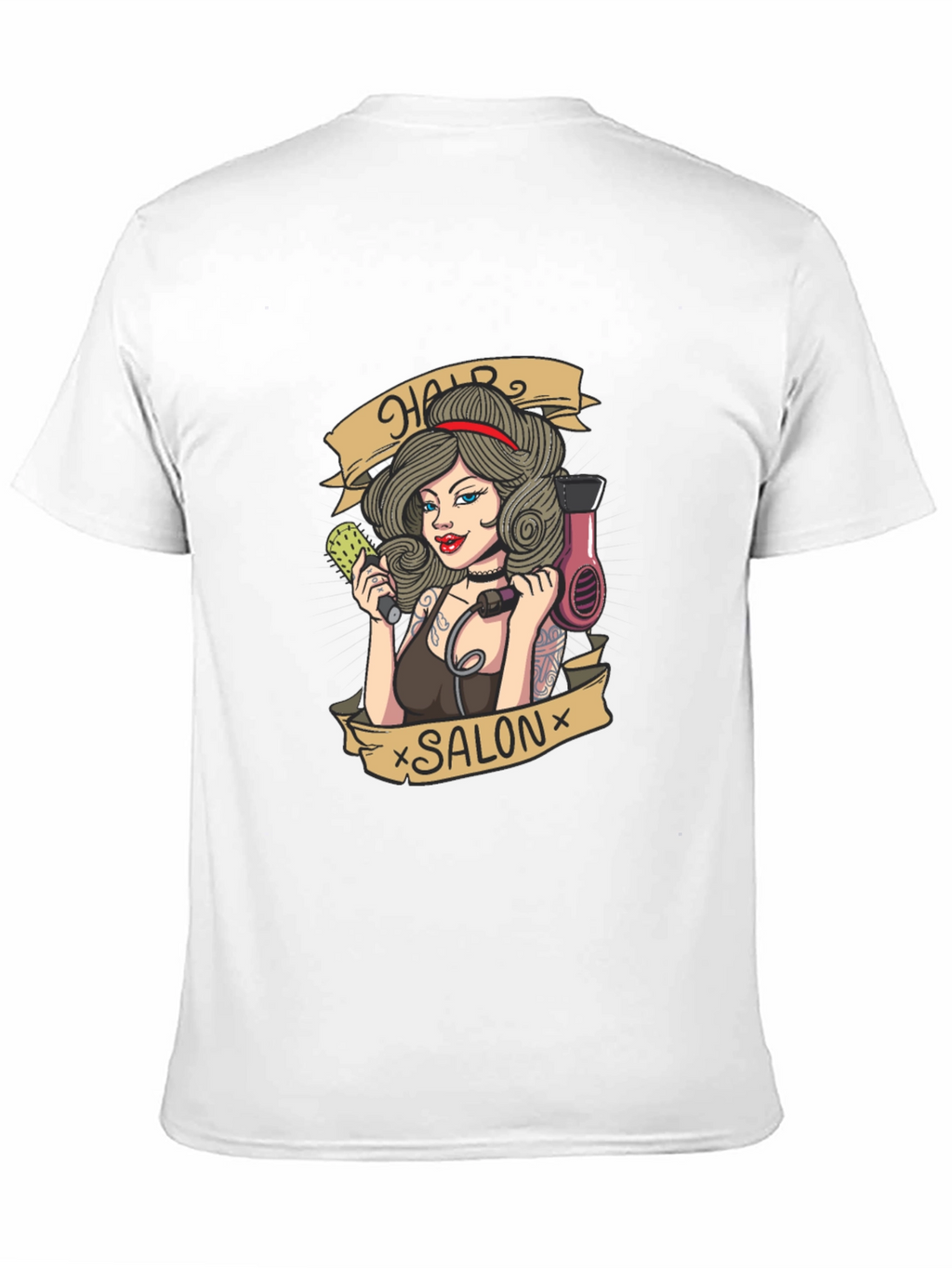 Hair Salon Tattoo Style Graphic T-Shirt