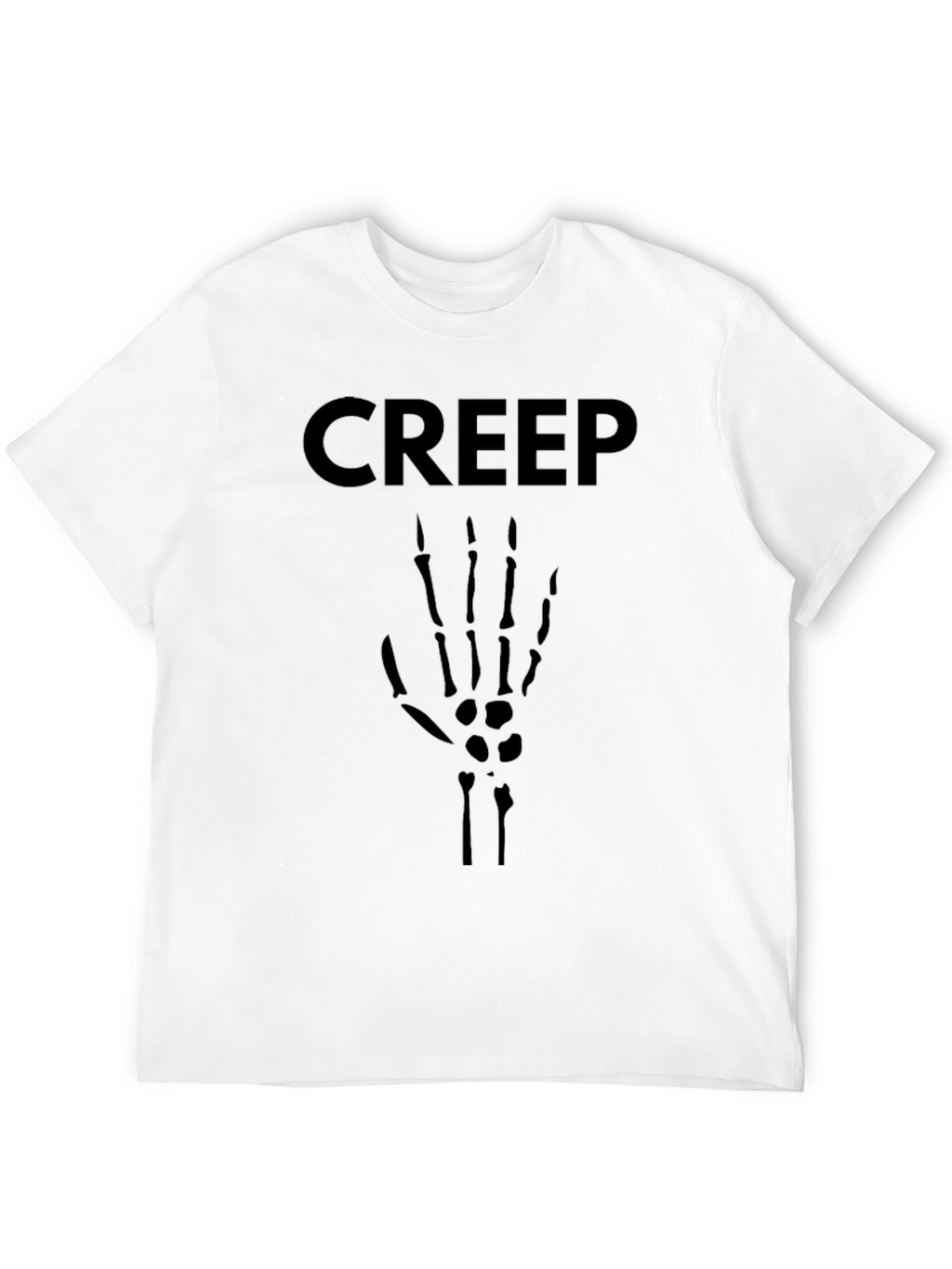 Creep Skeleton Hand Graphic Tee - Black T-Shirt