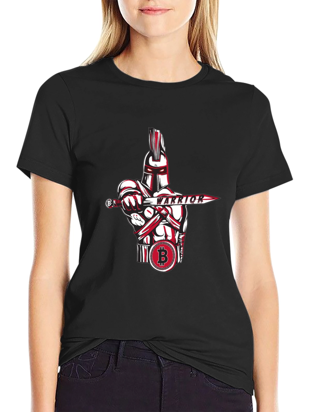 Bitcoin Warrior Graphic Tee - Crypto Enthusiast Apparel