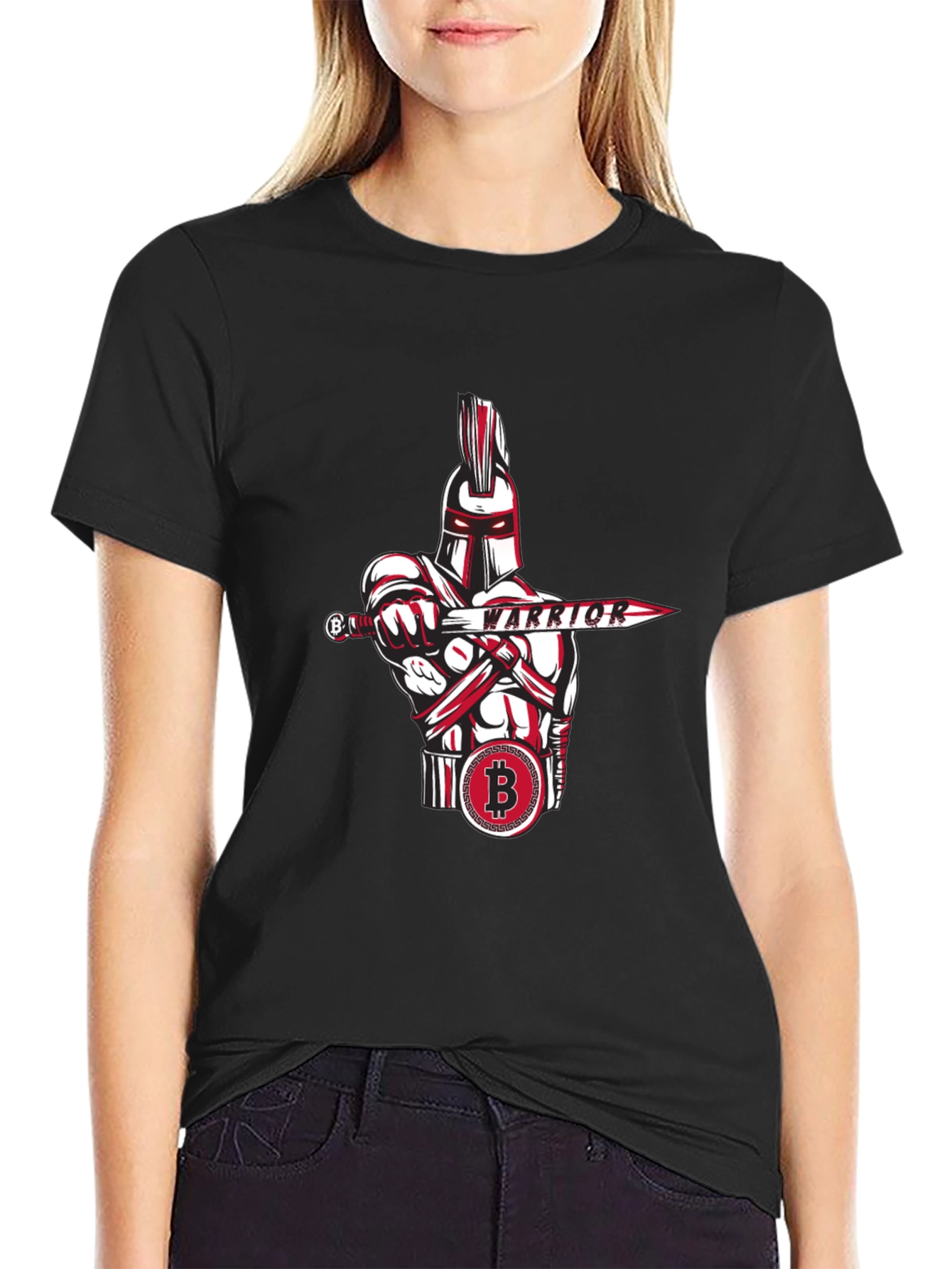 Bitcoin Warrior Graphic Tee - Crypto Enthusiast Apparel