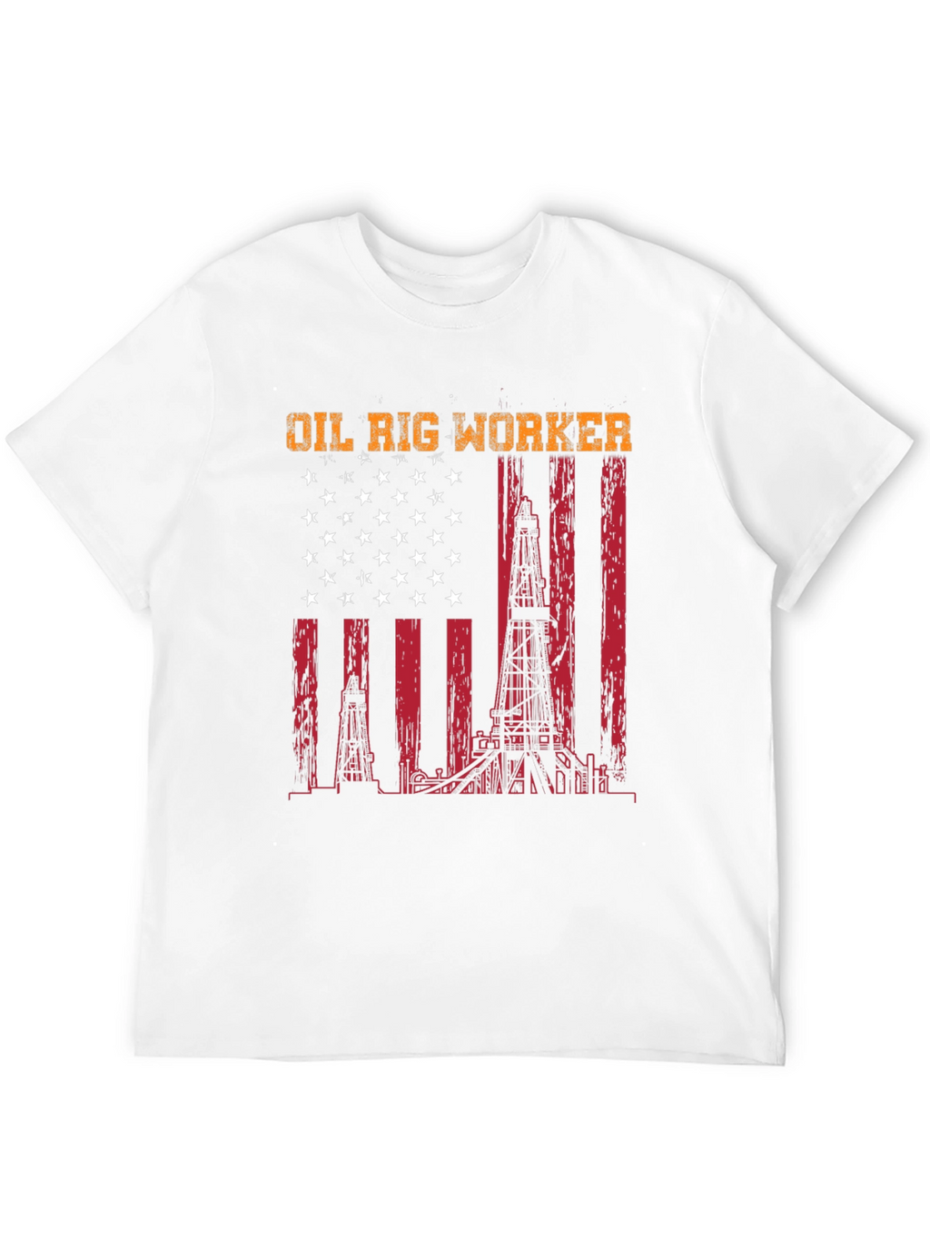 Oil Rig Worker American Flag T-Shirt