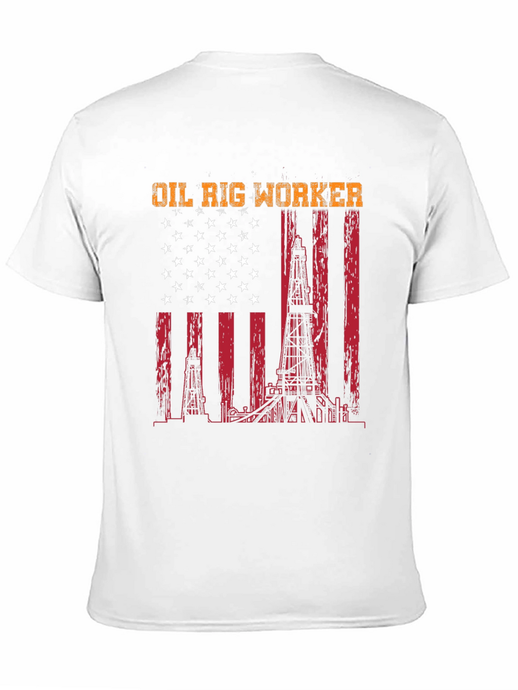 Oil Rig Worker American Flag T-Shirt