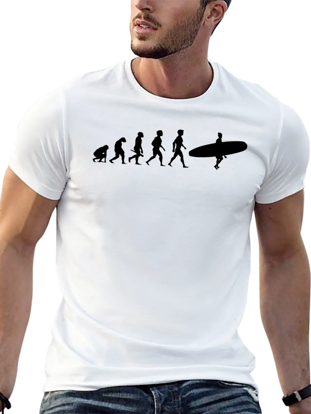 Evolution of Surfing Graphic T-Shirt