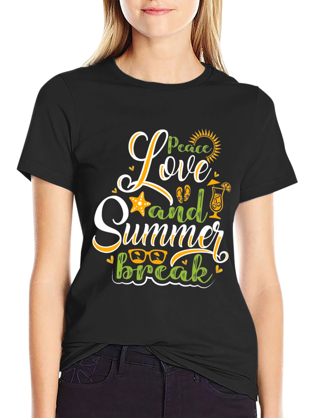 Peace Love Summer Break Graphic Tee