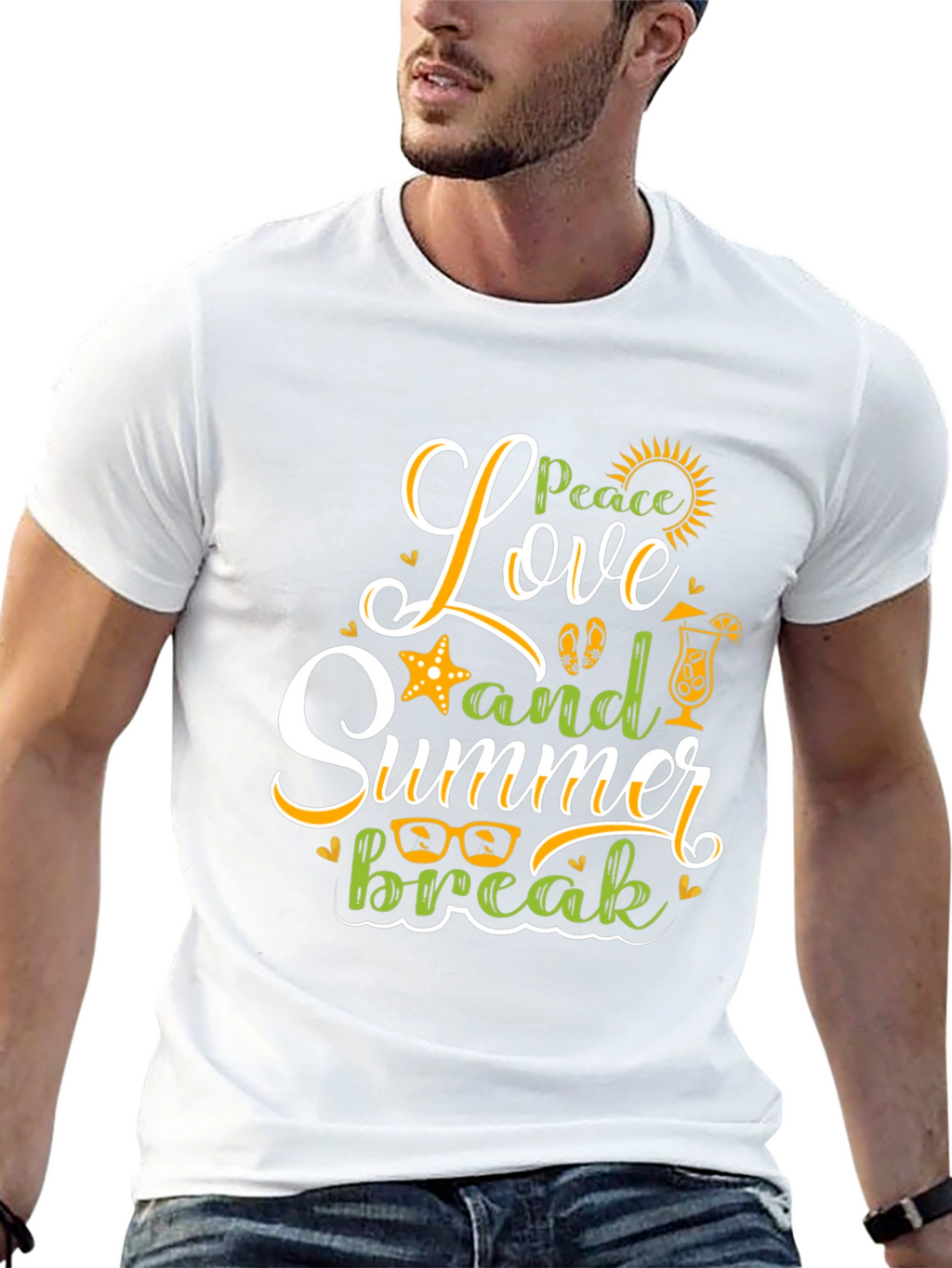 Peace Love Summer Break Graphic Tee