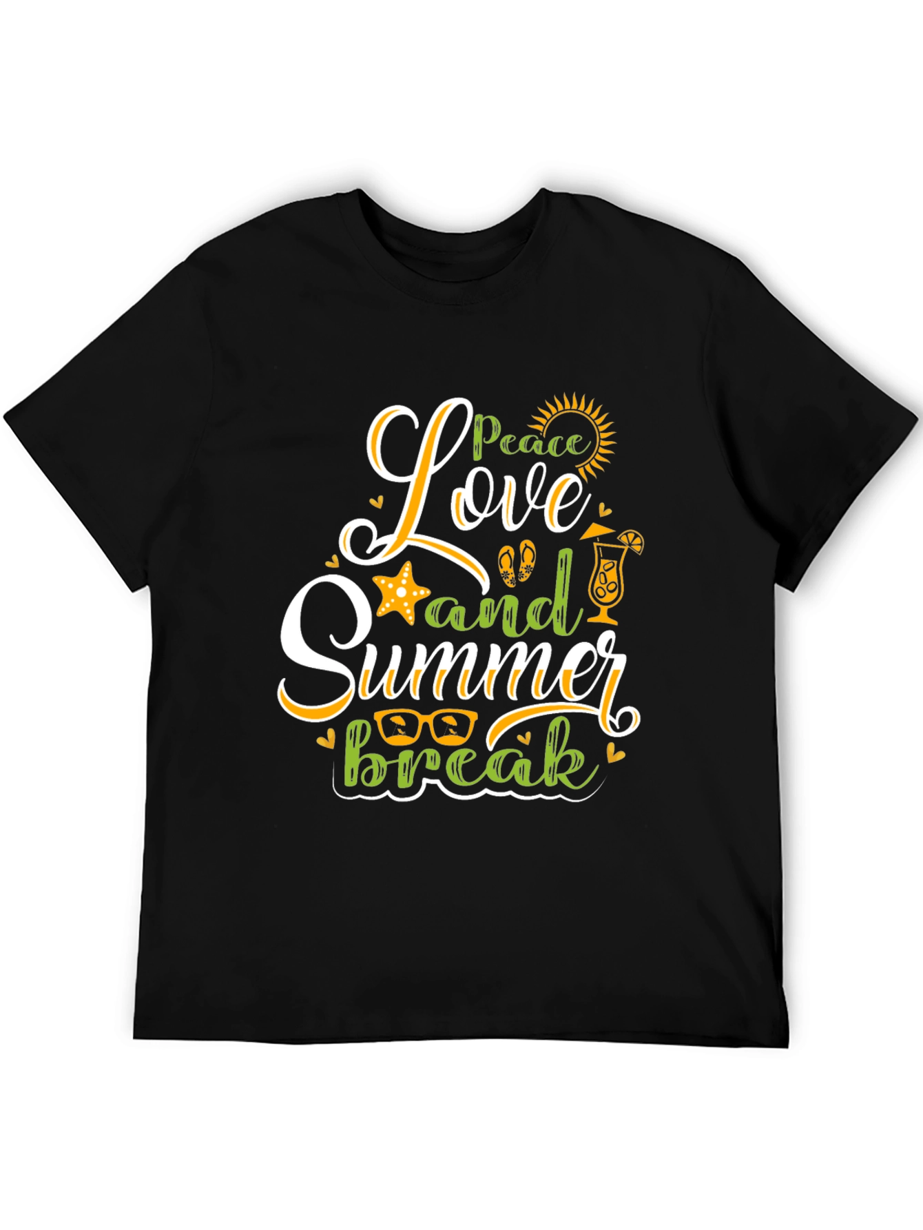 Peace Love Summer Break Graphic Tee
