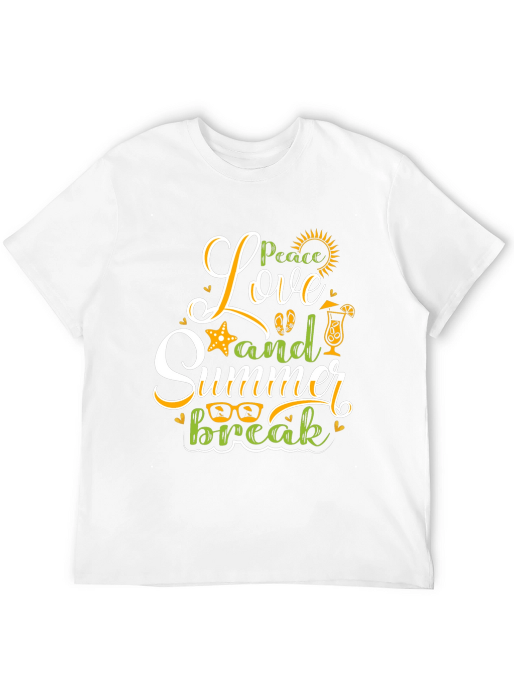 Peace Love Summer Break Graphic Tee