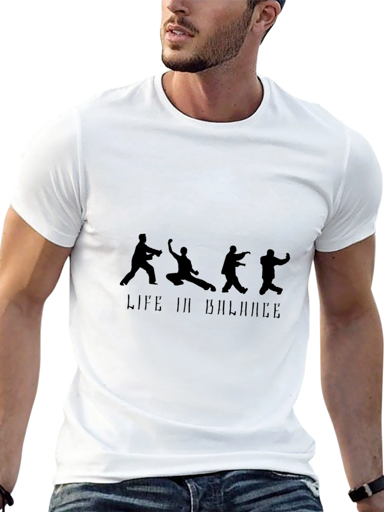 Life In Balance Black Graphic Tee
