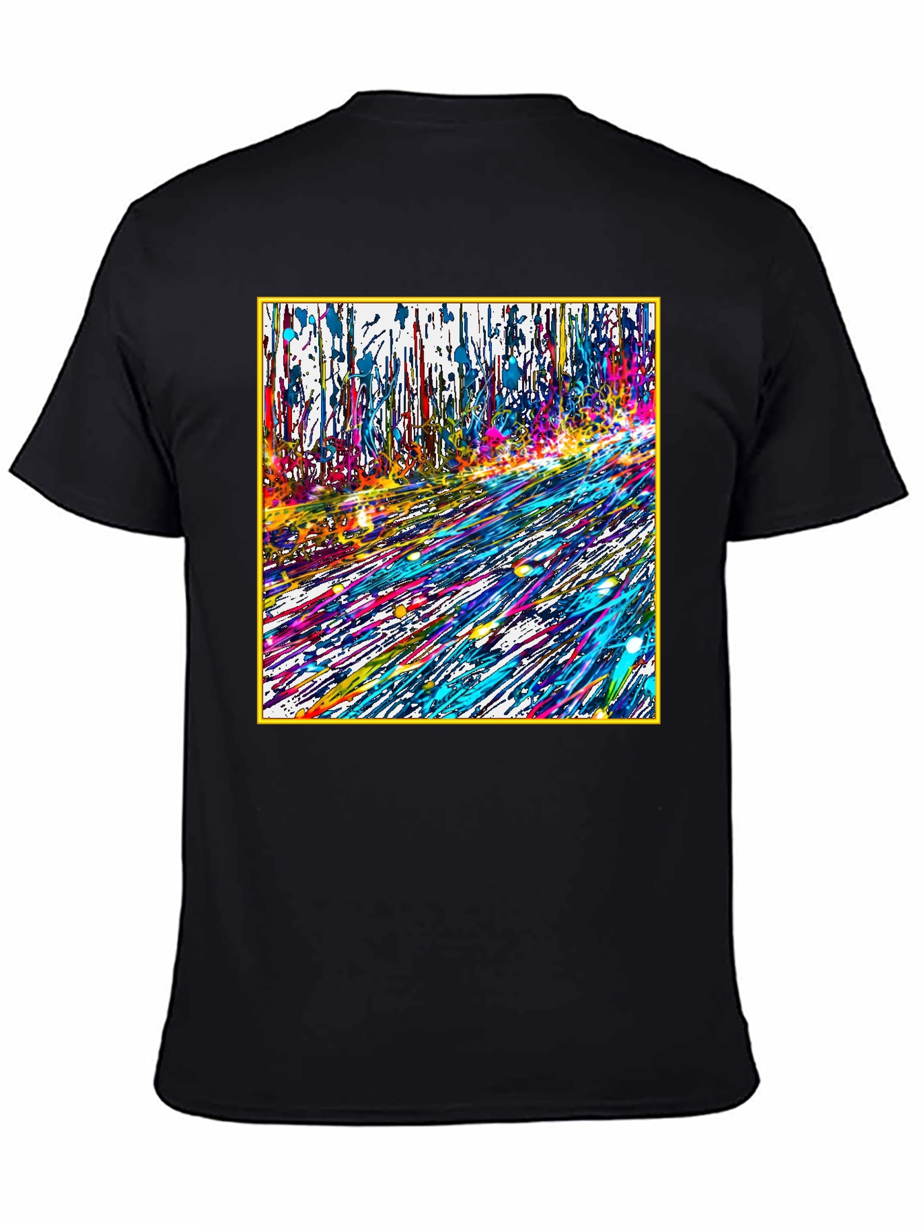 Abstract Art Graphic Tee - Vivid Color Pop