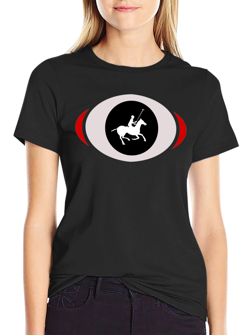 Black Polo Rider T-Shirt