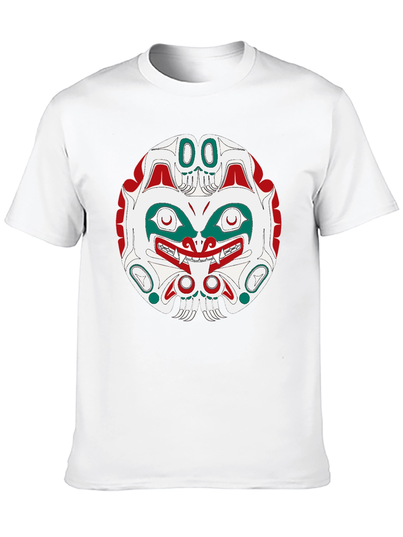 Tribal Mask Graphic Tee - Black