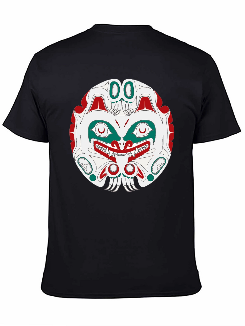 Tribal Mask Graphic Tee - Black