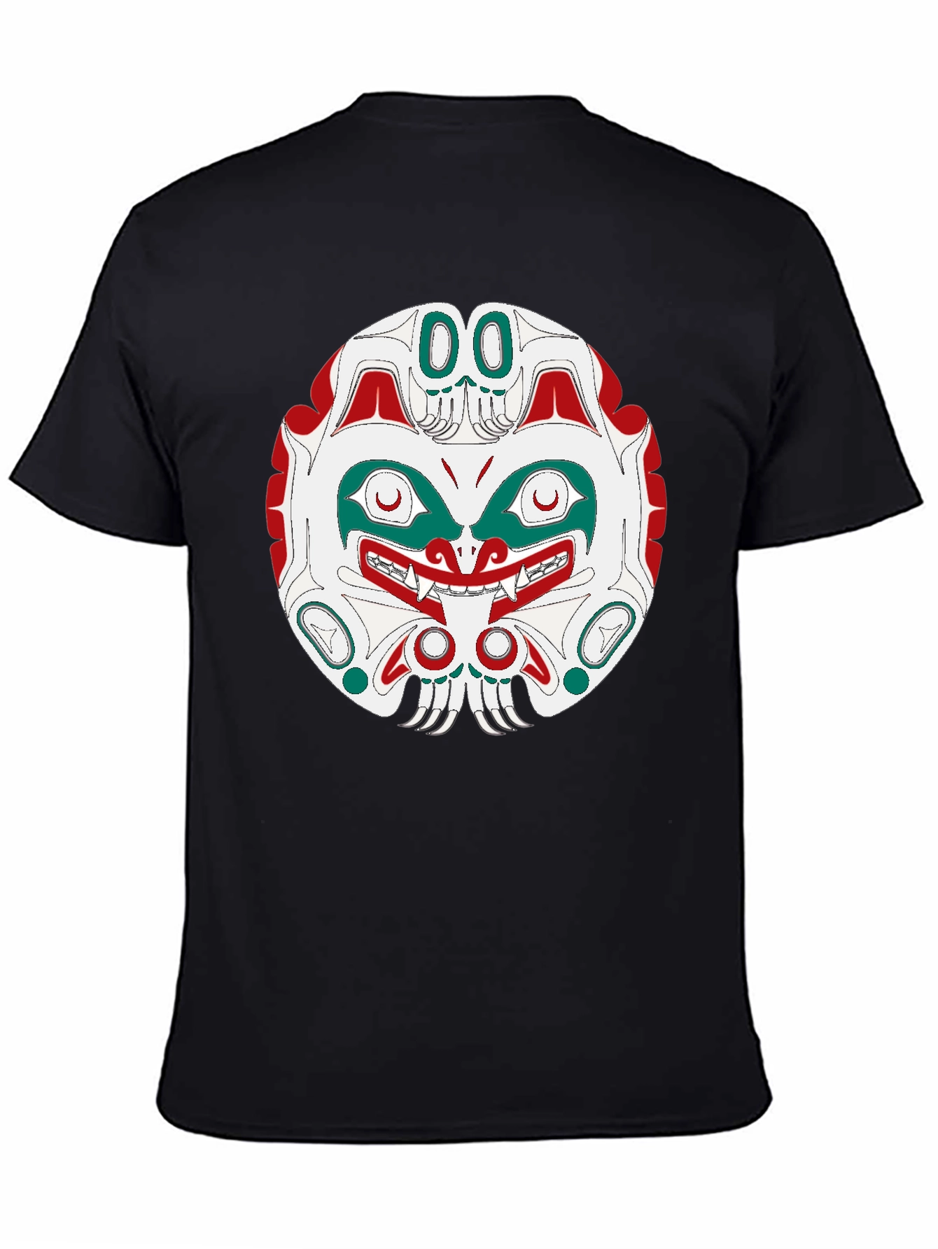 Tribal Mask Graphic Tee - Black