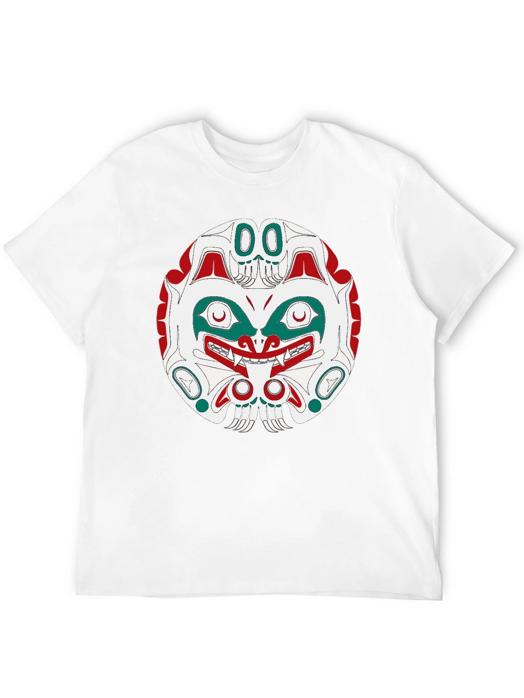 Tribal Mask Graphic Tee - Black