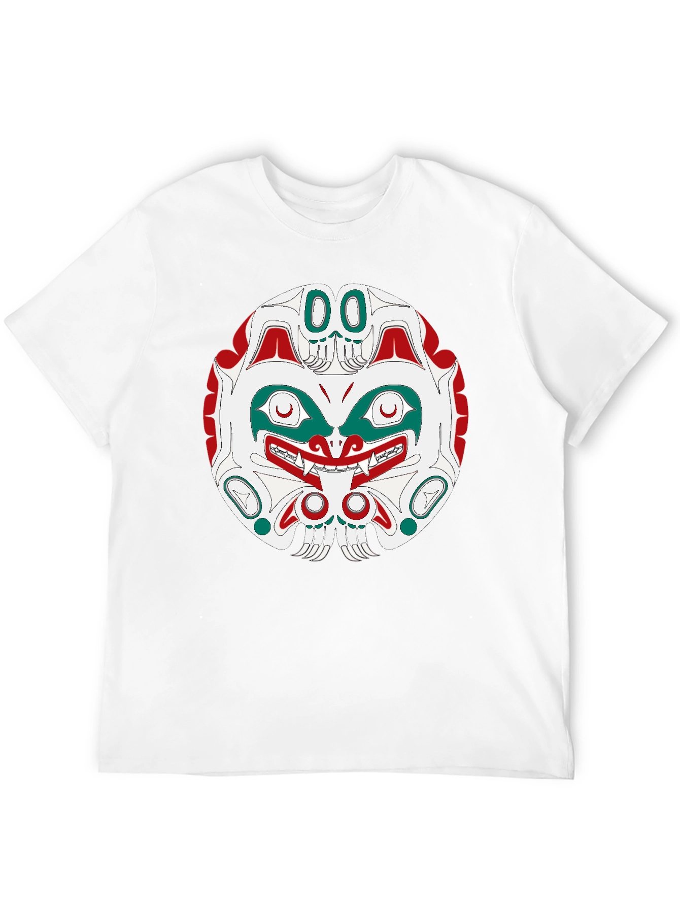 Tribal Mask Graphic Tee - Black
