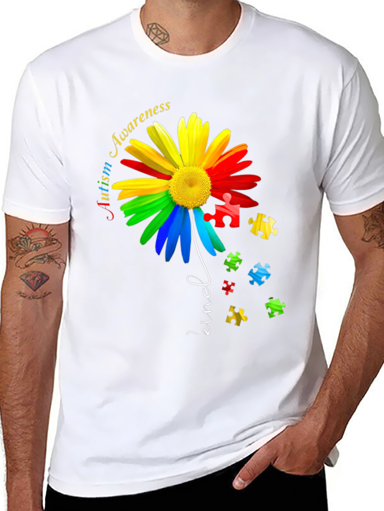 Autism Awareness Daisy T-Shirt - Kind