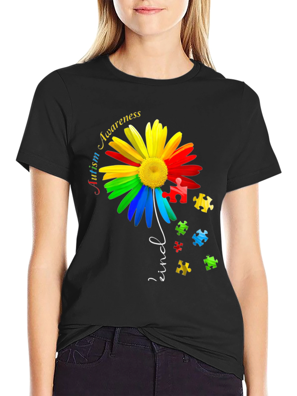 Autism Awareness Daisy T-Shirt - Kind
