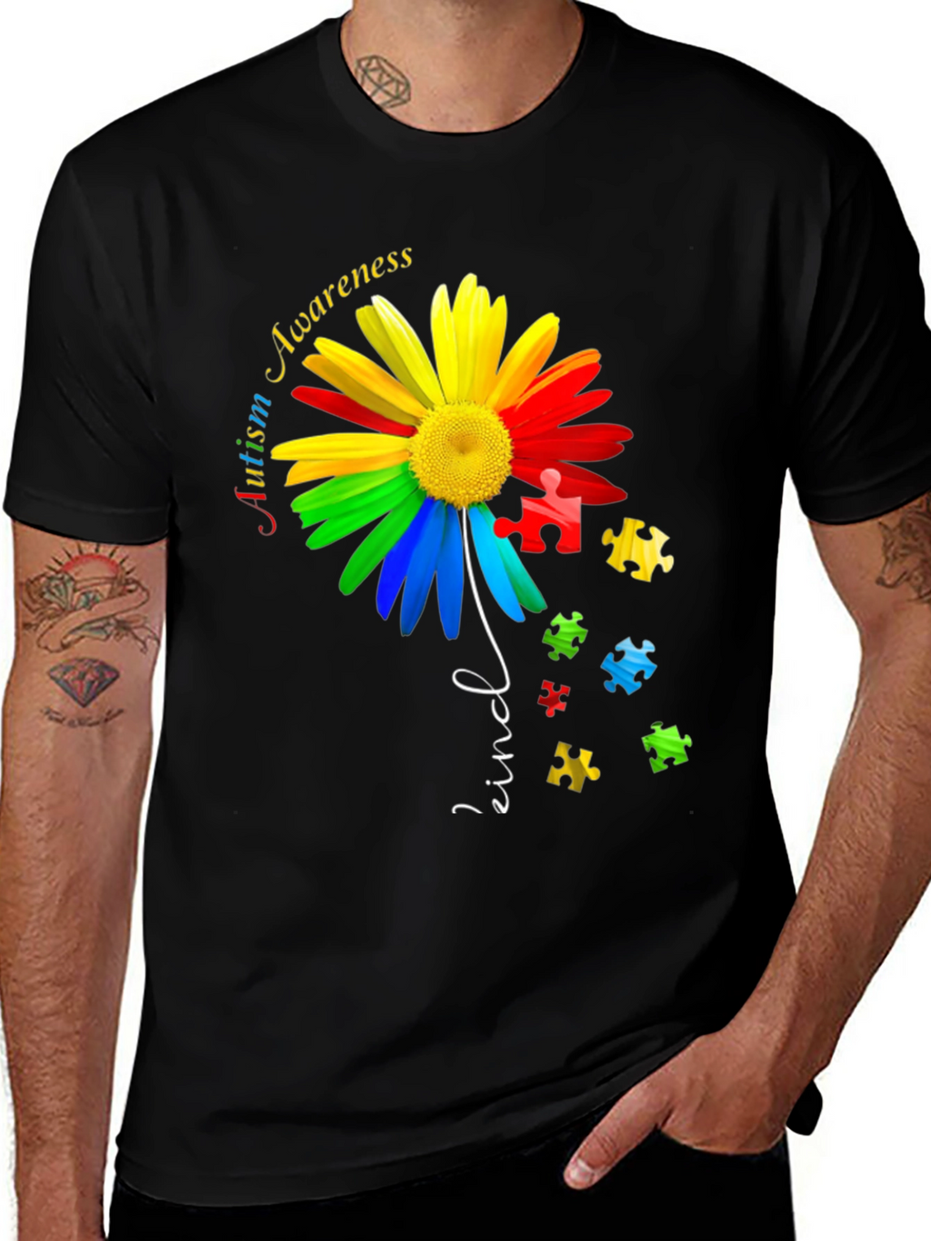Autism Awareness Daisy T-Shirt - Kind