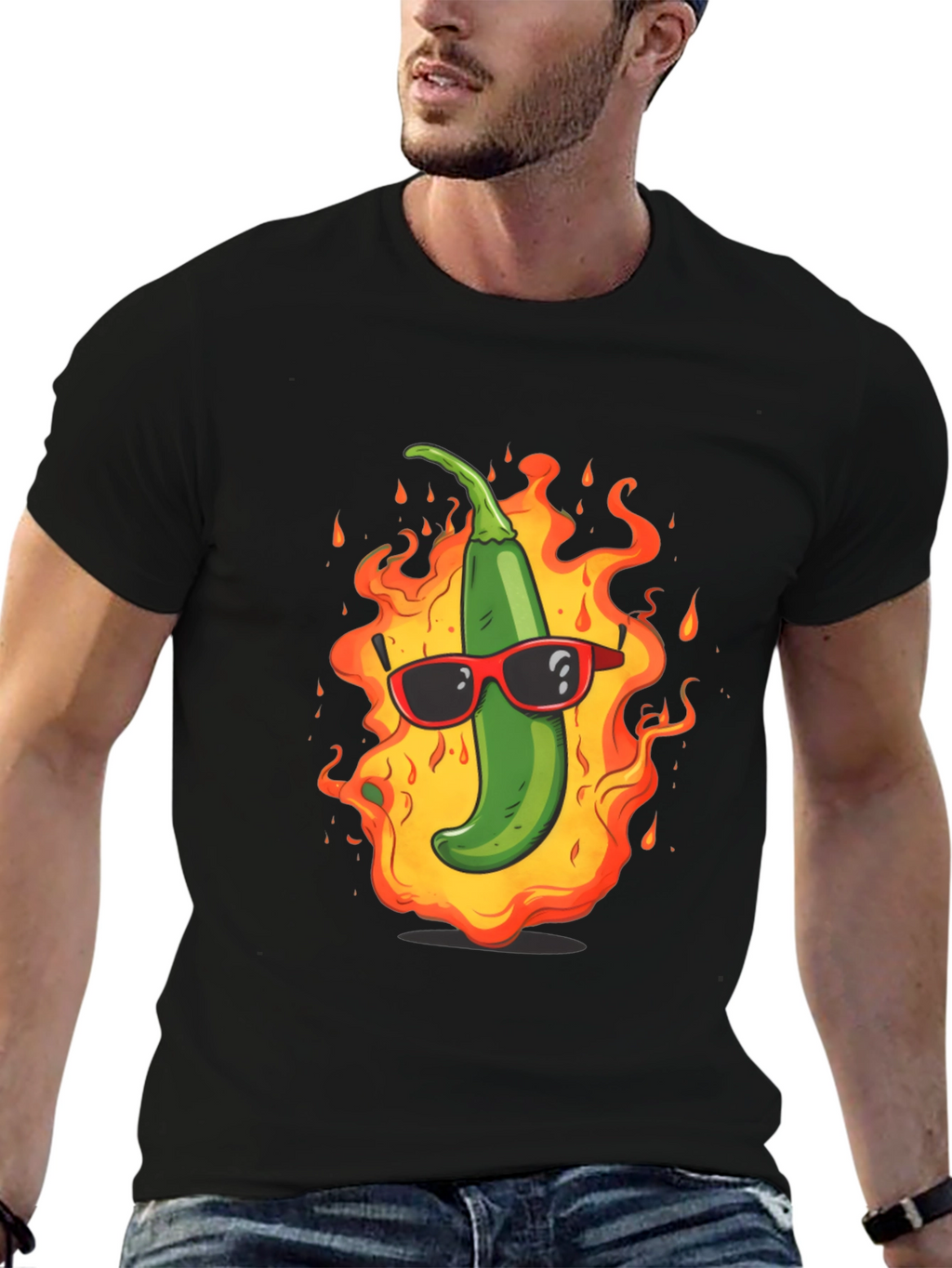 Spicy Hot Pepper Graphic Tee - Cool & Casual