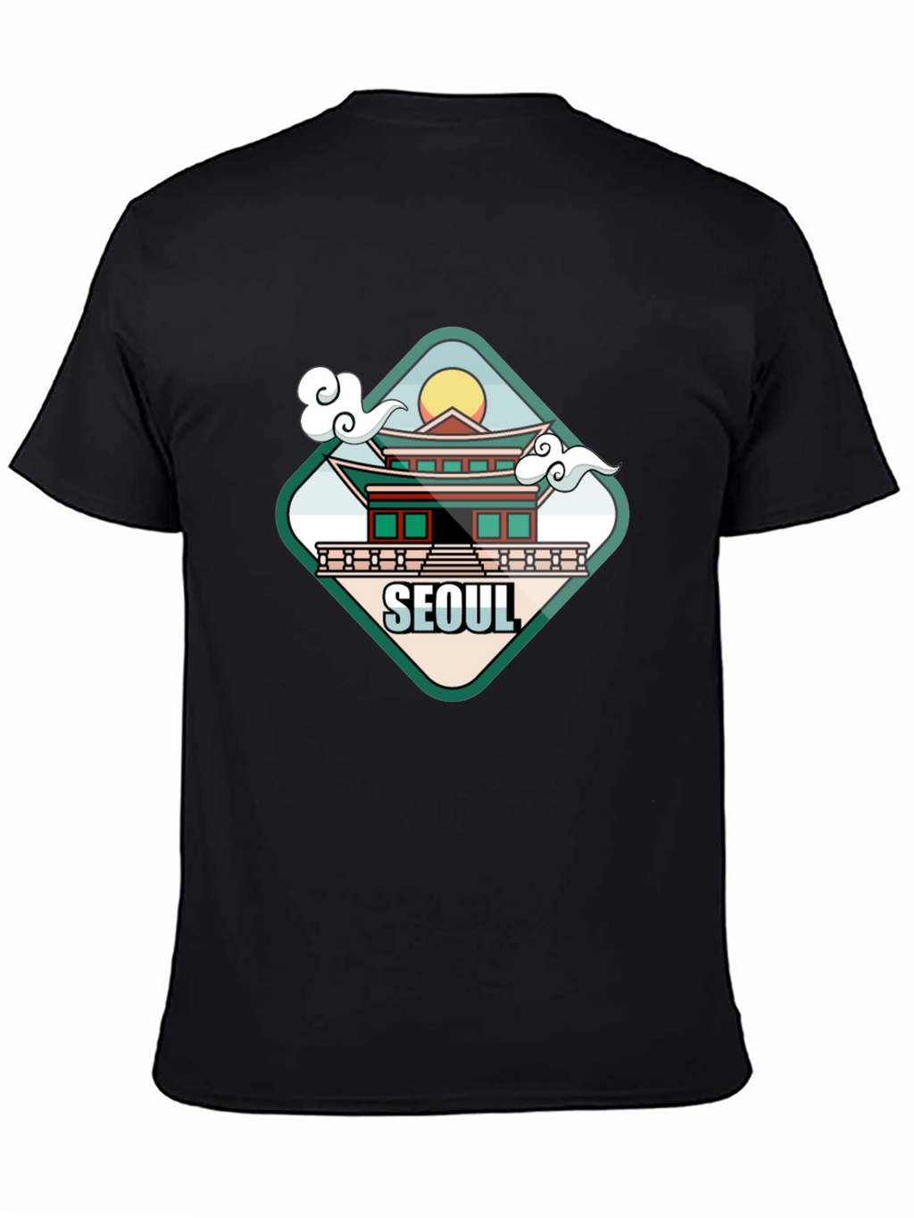 Seoul Graphic T-Shirt - Casual Black Tee
