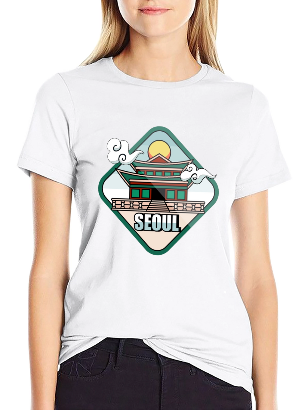 Seoul Graphic T-Shirt - Casual Black Tee