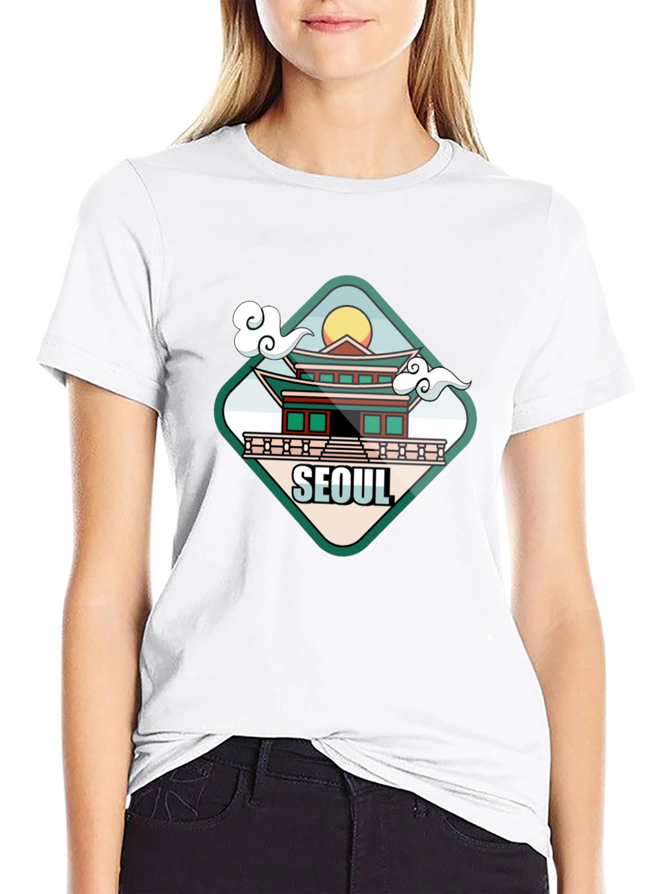 Seoul Graphic T-Shirt - Casual Black Tee
