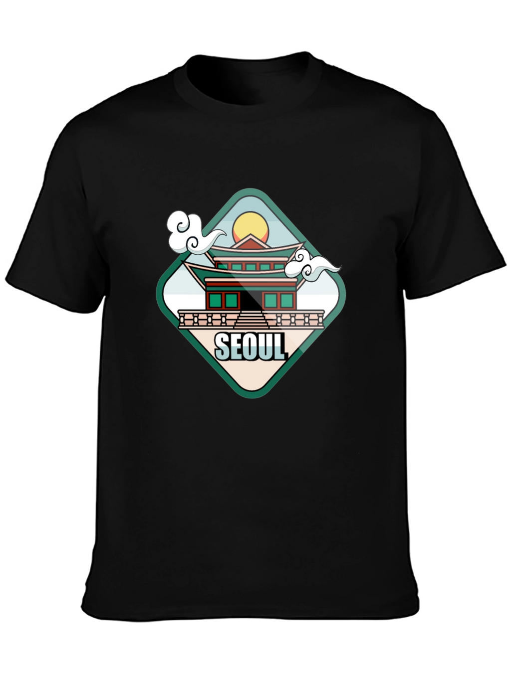 Seoul Graphic T-Shirt - Casual Black Tee
