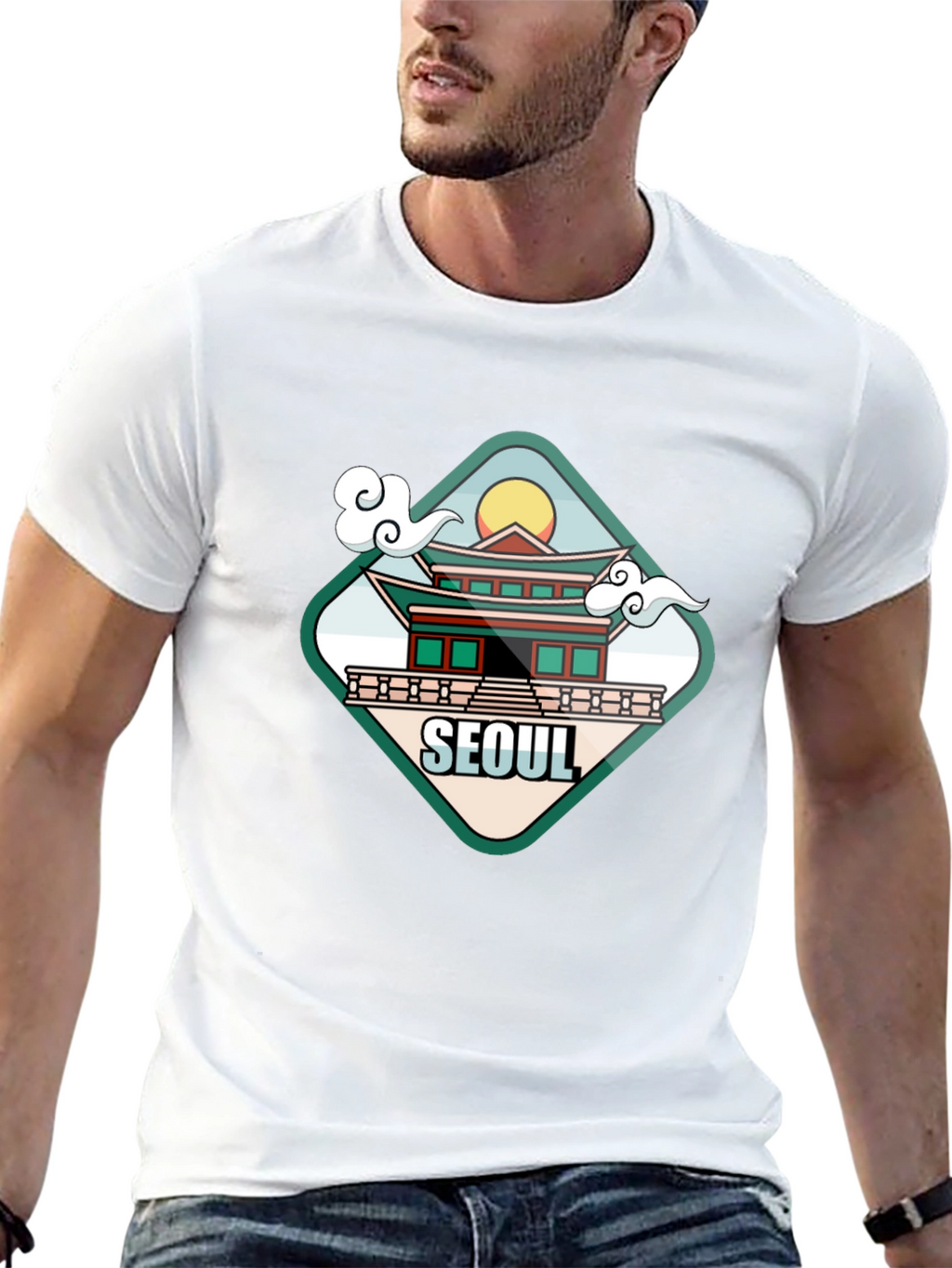 Seoul Graphic T-Shirt - Casual Black Tee