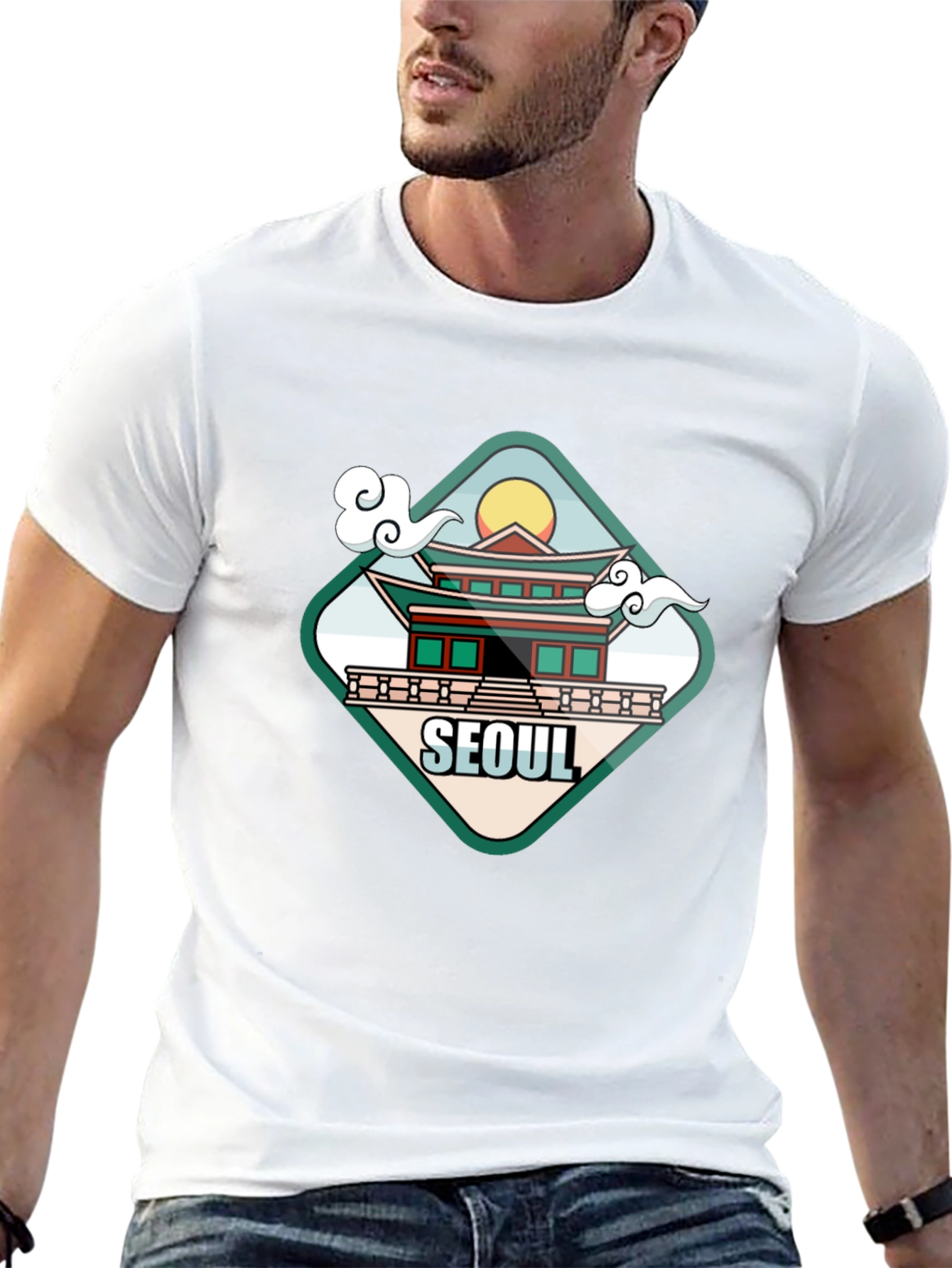 Seoul Graphic T-Shirt - Casual Black Tee
