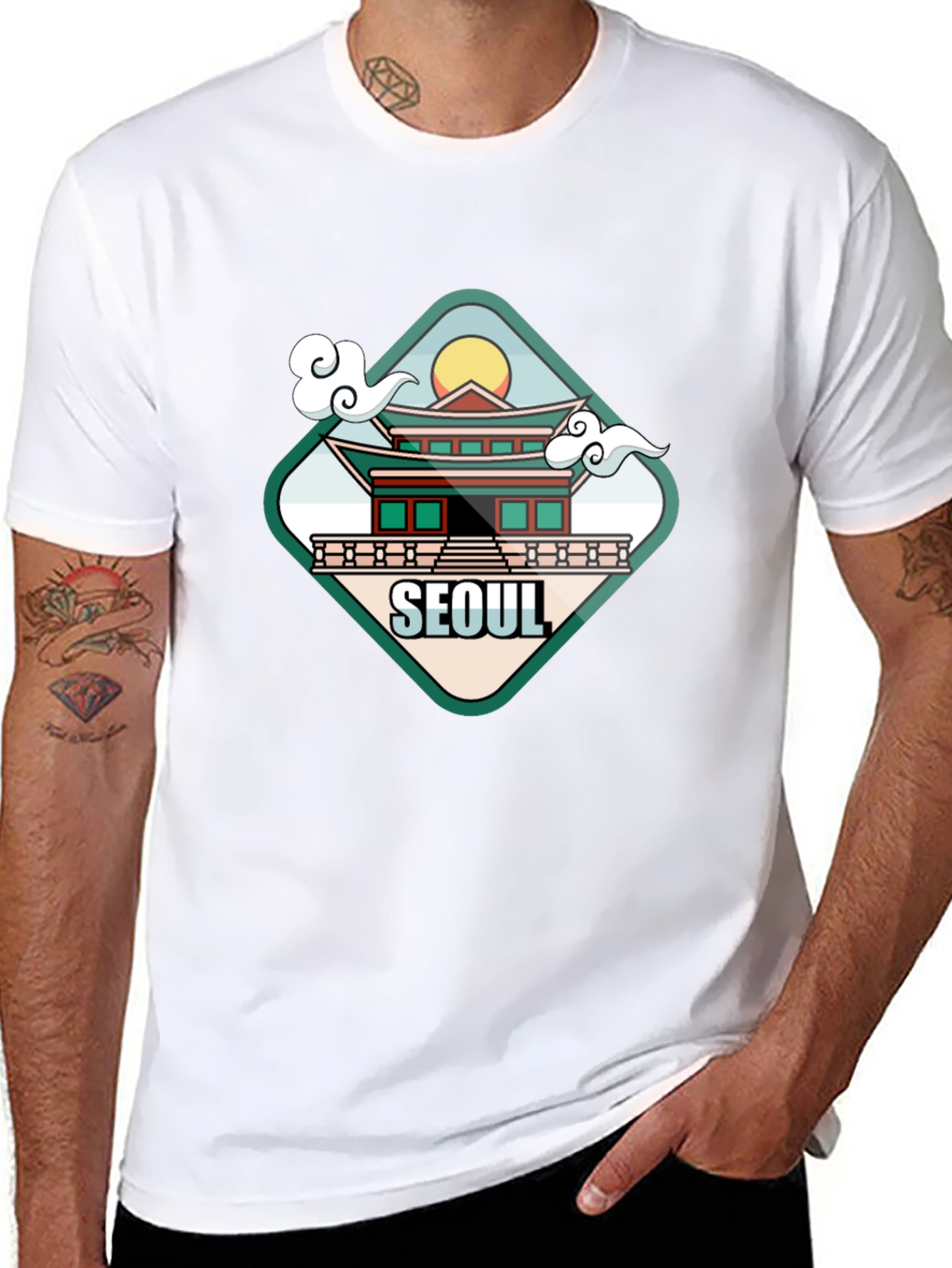 Seoul Graphic T-Shirt - Casual Black Tee