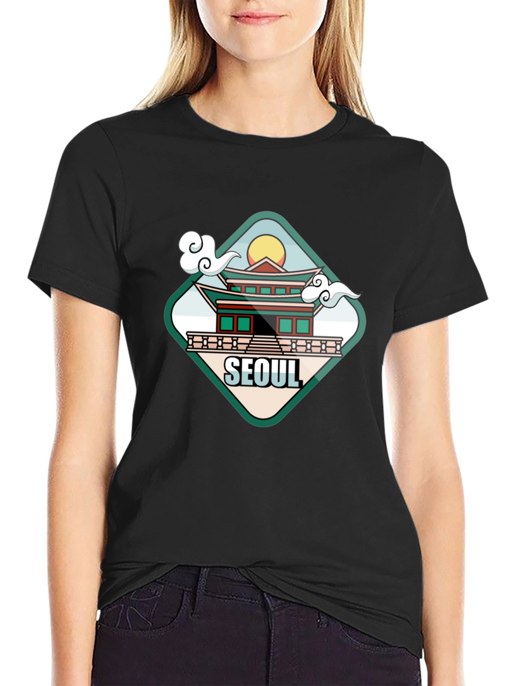 Seoul Graphic T-Shirt - Casual Black Tee