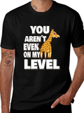You Arent Even On My Level Giraffe Black T-Shirt
