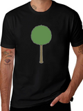 Cartoon Tree Graphic Black T-Shirt