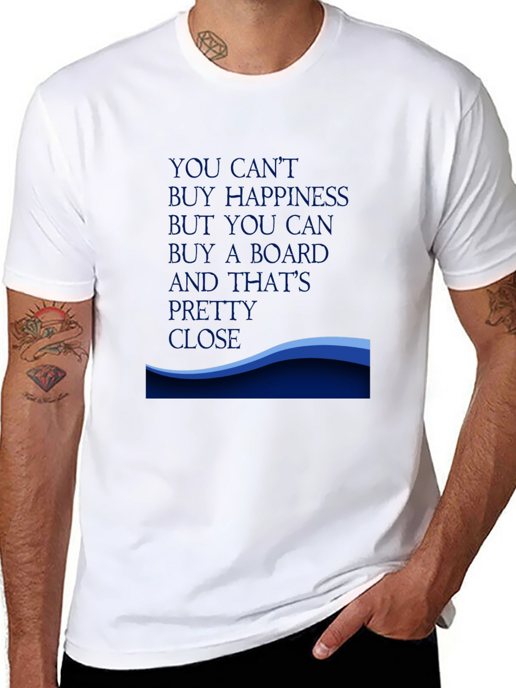 Happiness Board T-Shirt - Black