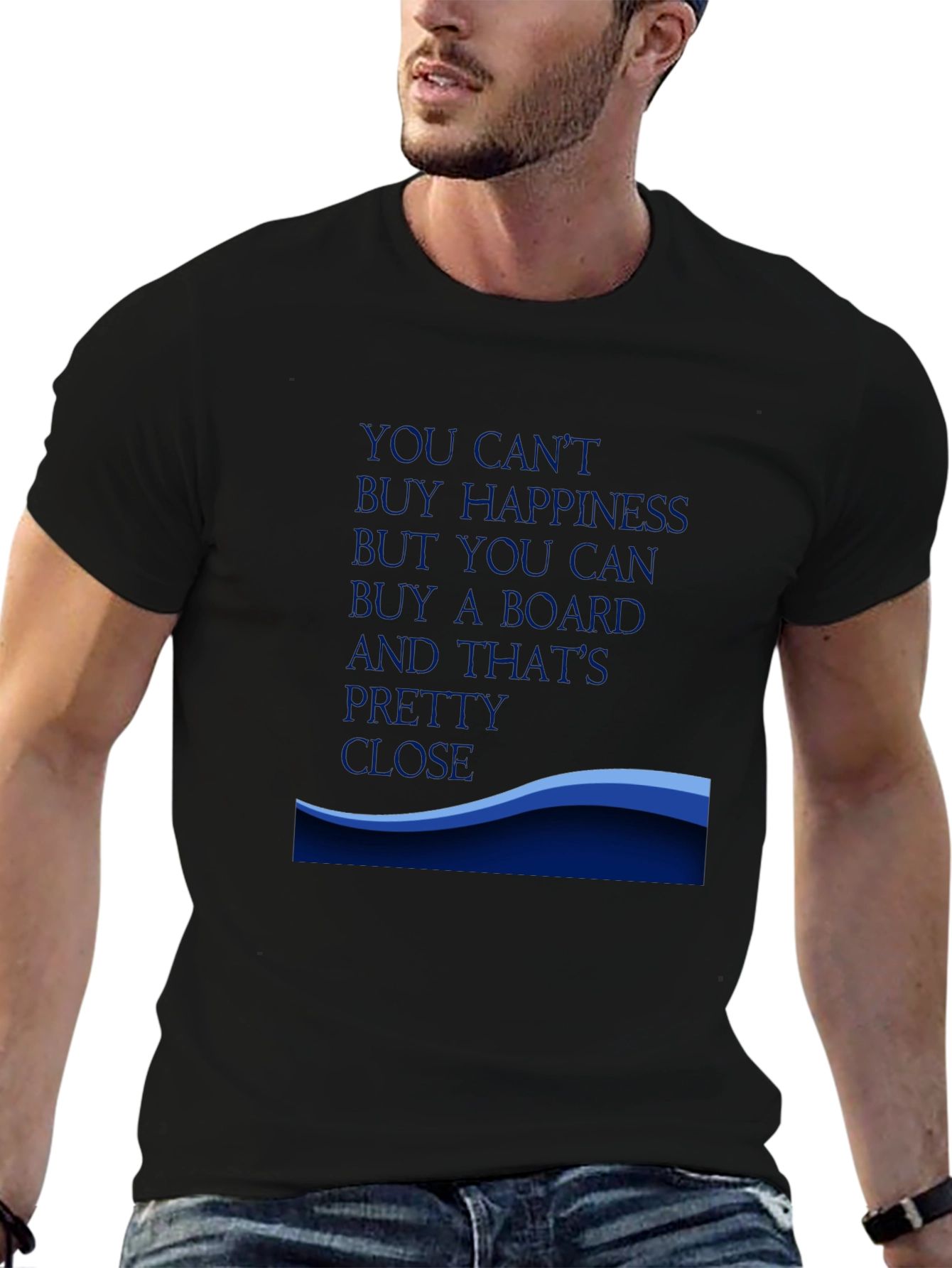 Happiness Board T-Shirt - Black