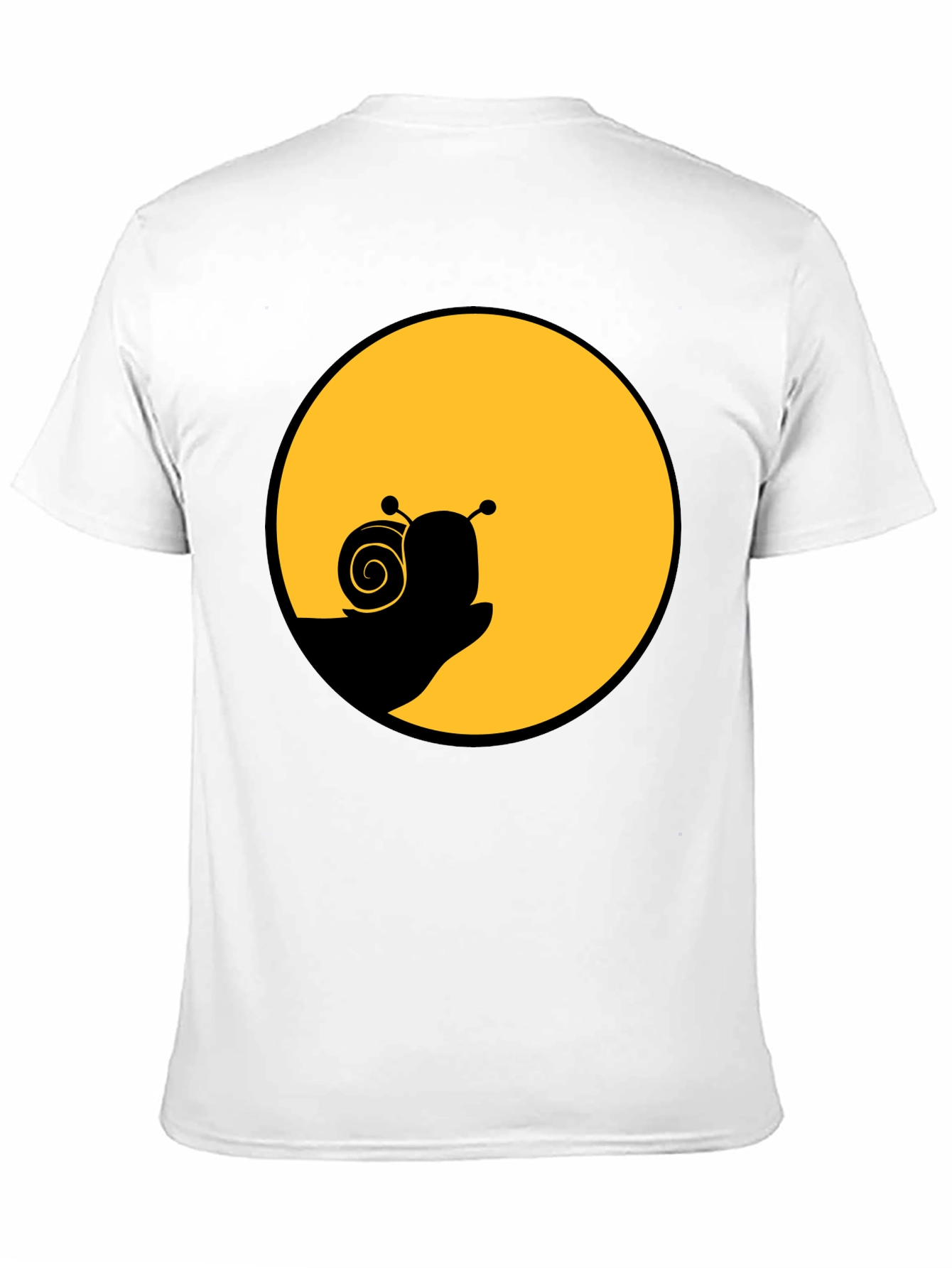 Snail Silhouette Graphic Tee - Black Cotton Blend