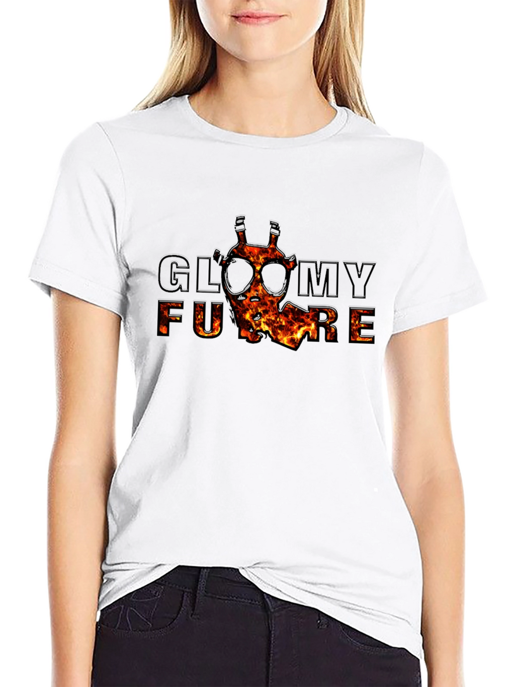 Gloomy Future Graphic Print T-Shirt