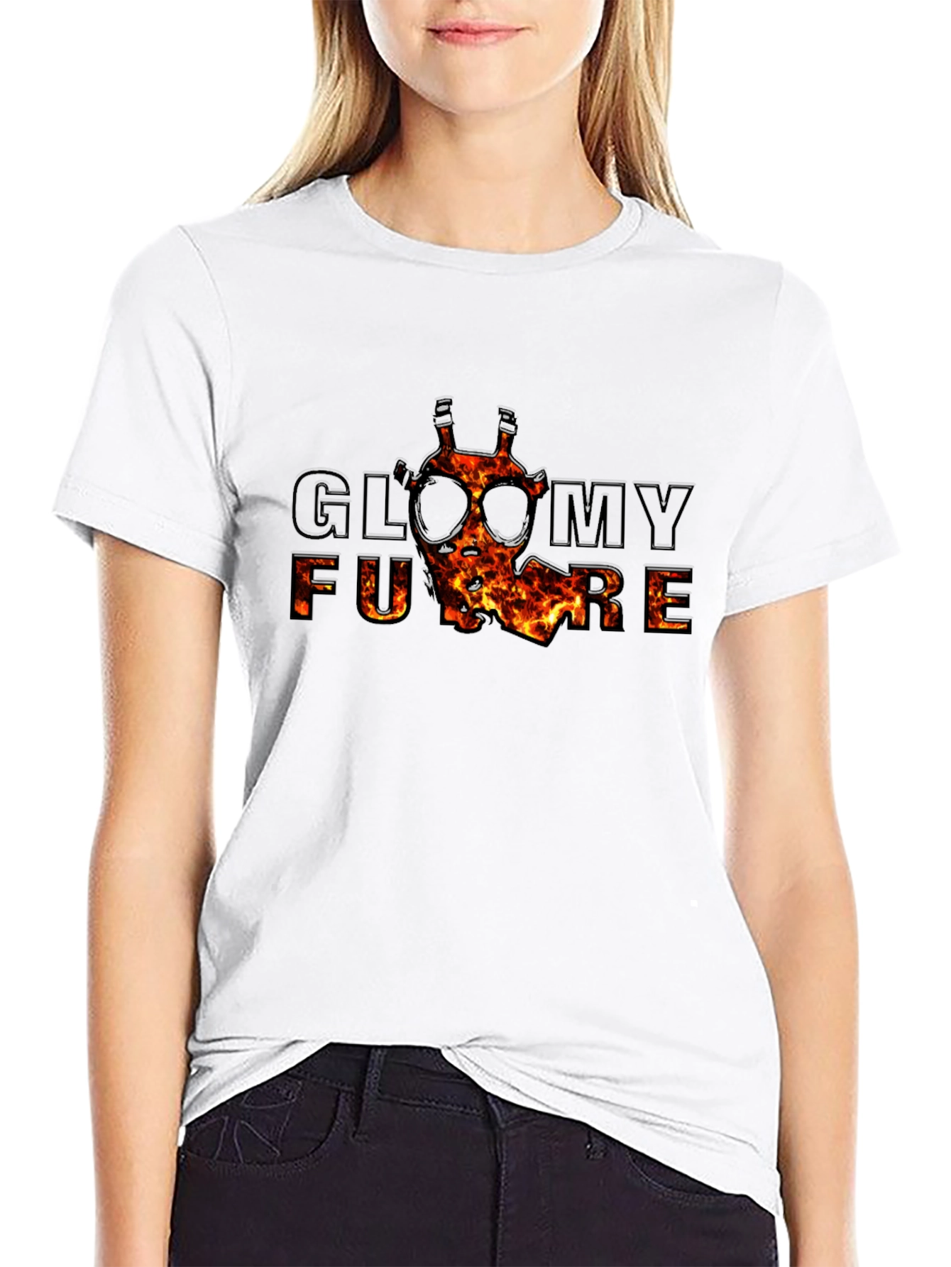Gloomy Future Graphic Print T-Shirt