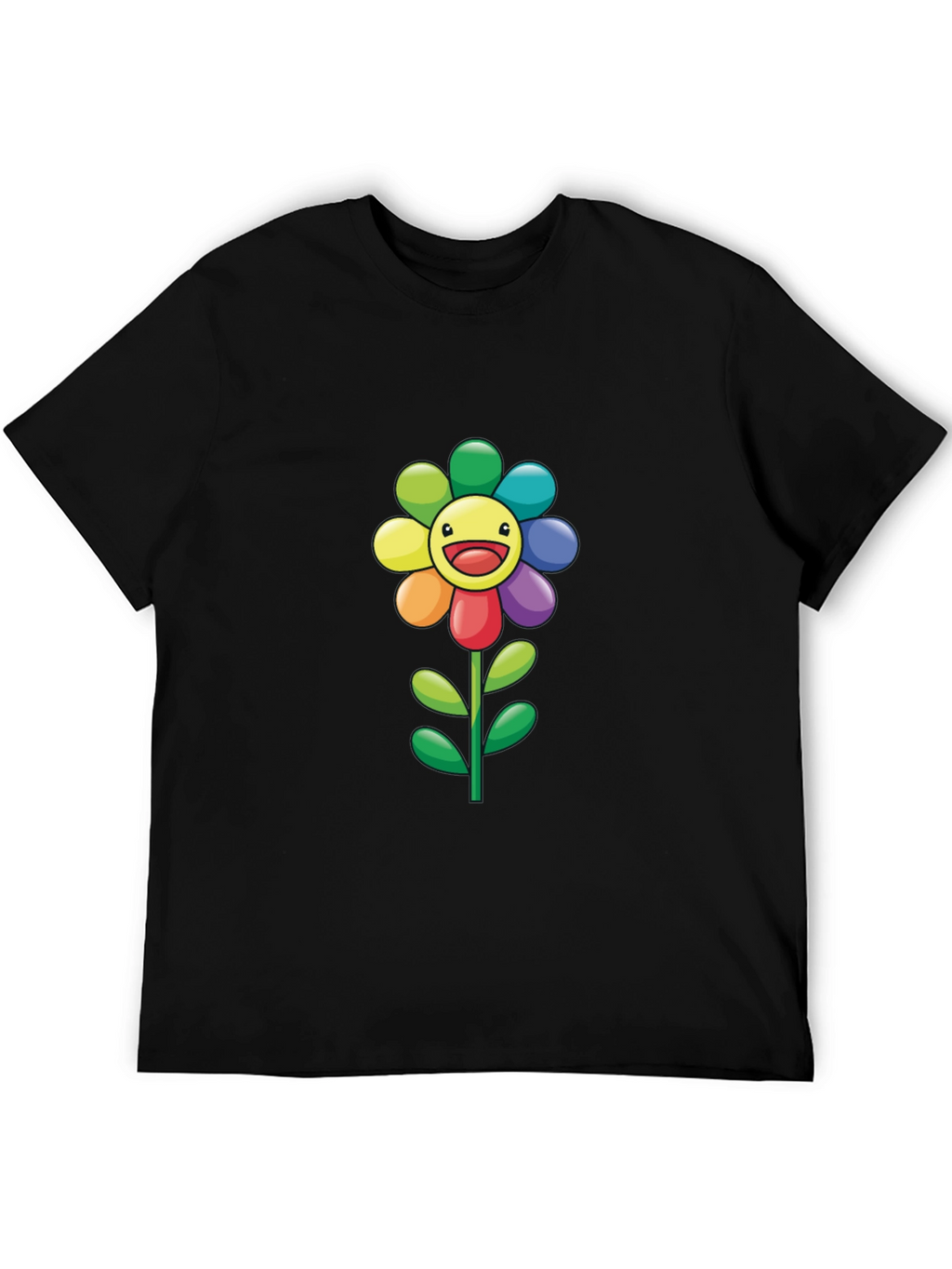 Rainbow Flower Graphic Print Tee