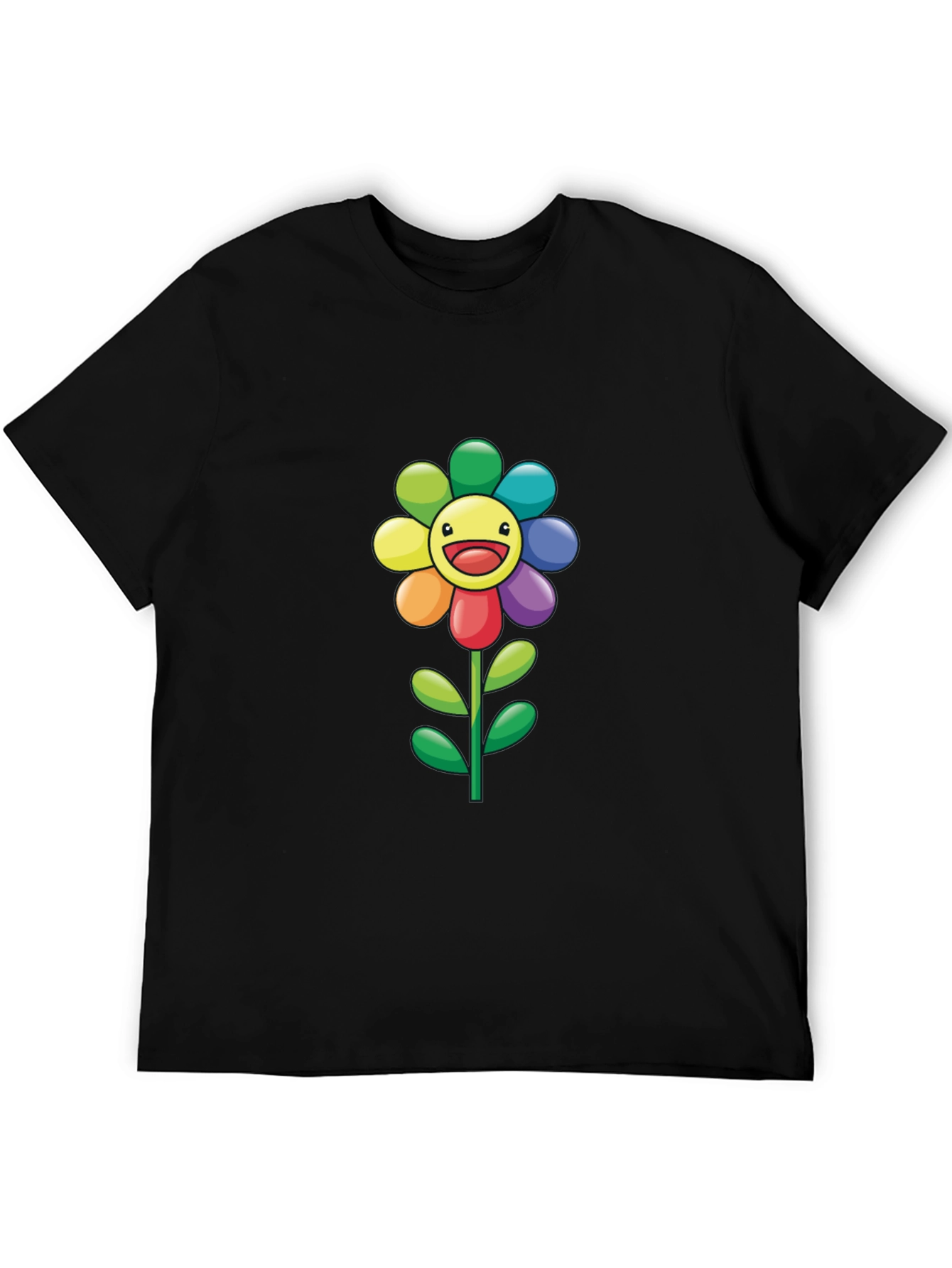 Rainbow Flower Graphic Print Tee