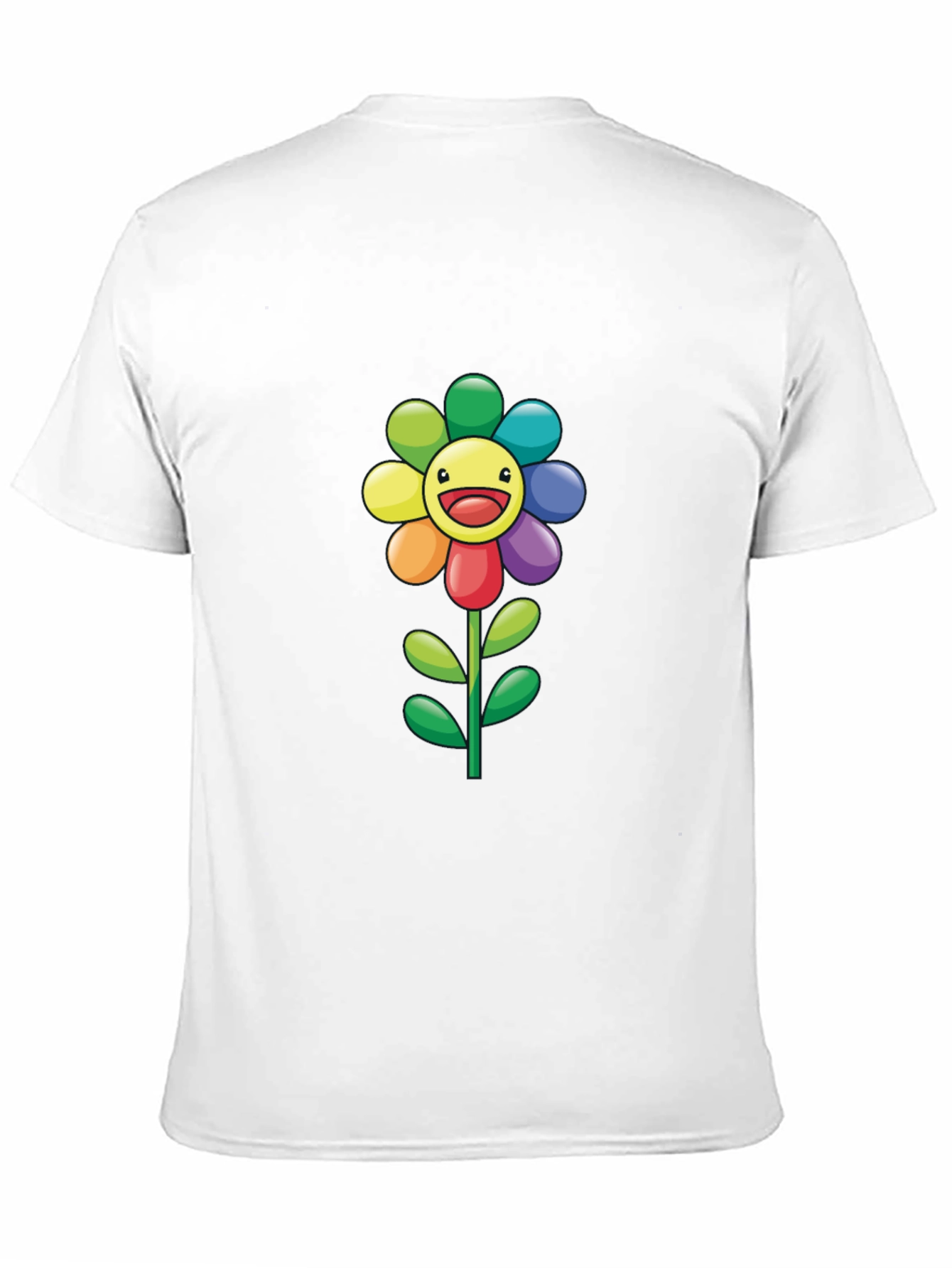 Rainbow Flower Graphic Print Tee