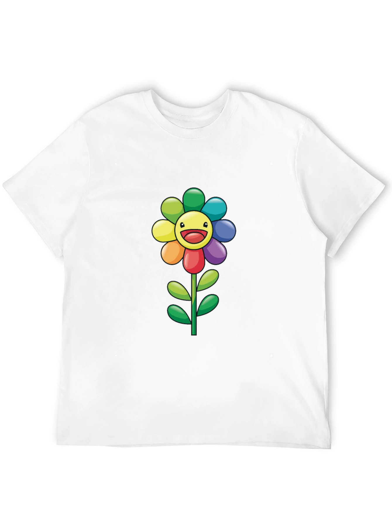 Rainbow Flower Graphic Print Tee