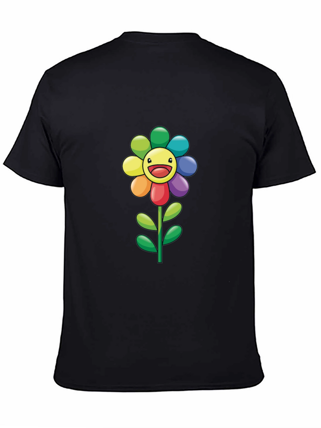 Rainbow Flower Graphic Print Tee