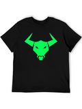 Bull Logo Graphic Tee - Bold Black Shirt