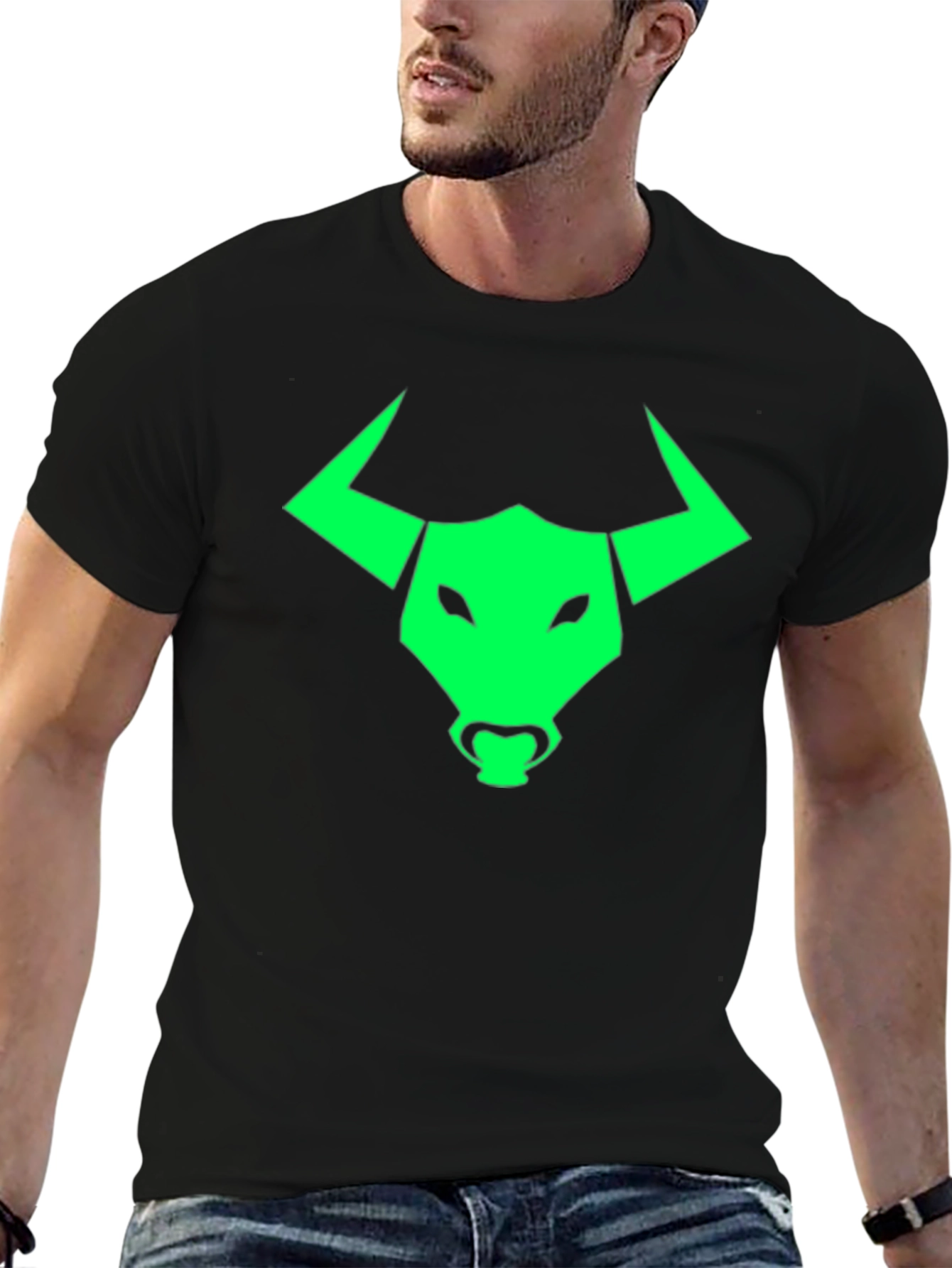 Bull Logo Graphic Tee - Bold Black Shirt