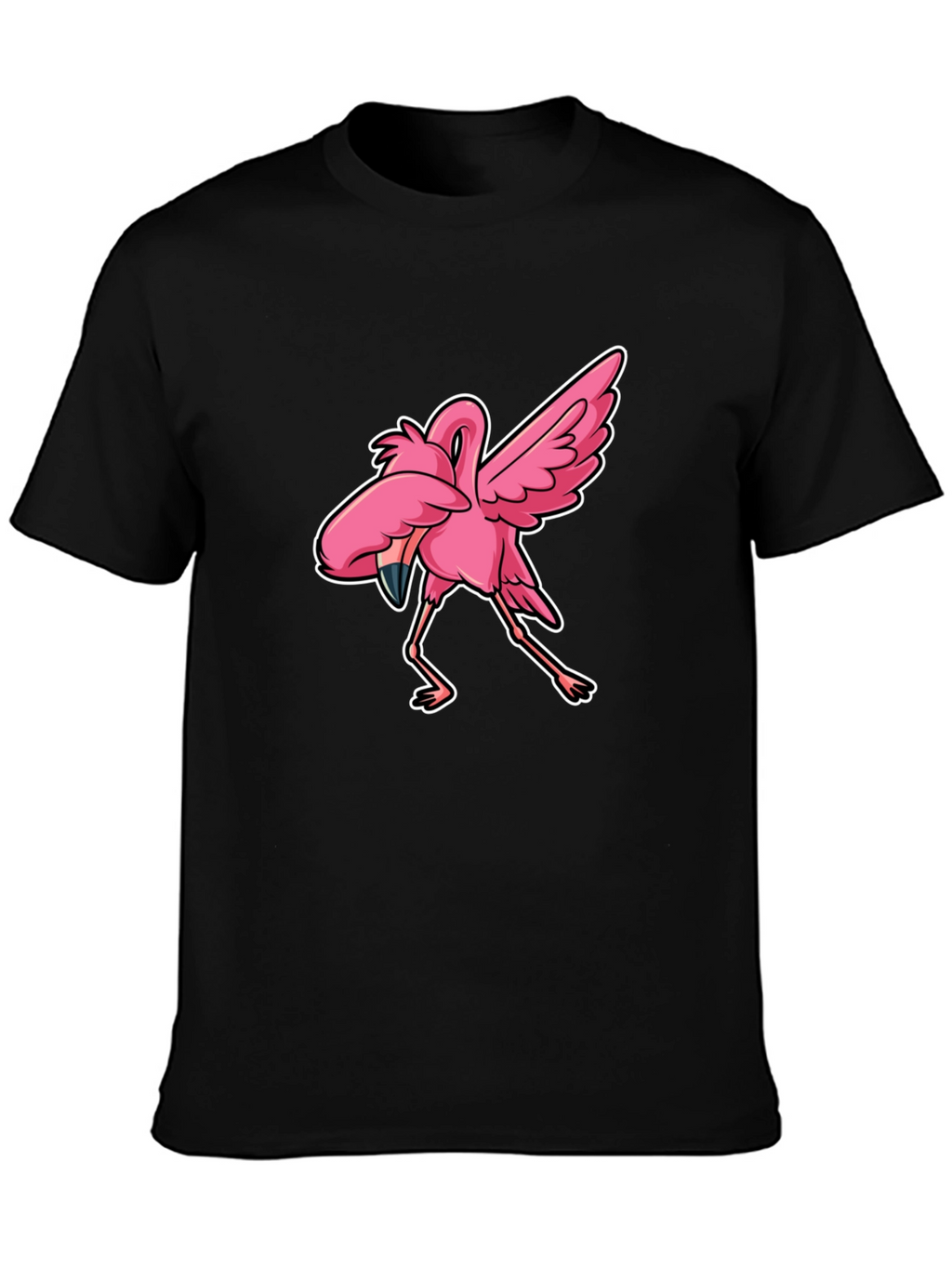 Dabbing Flamingo Graphic Tee - Trendy & Fun!
