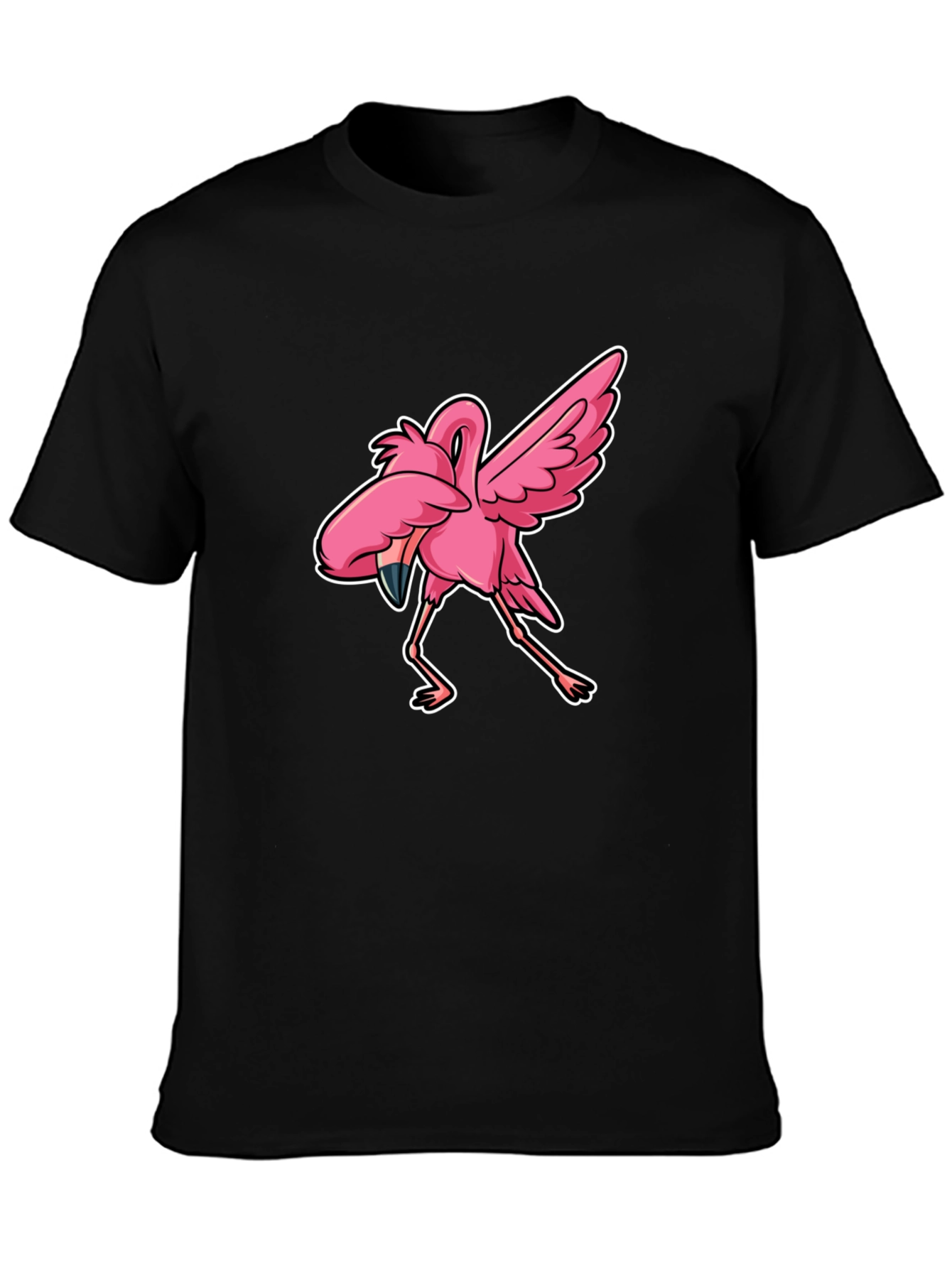 Dabbing Flamingo Graphic Tee - Trendy & Fun!