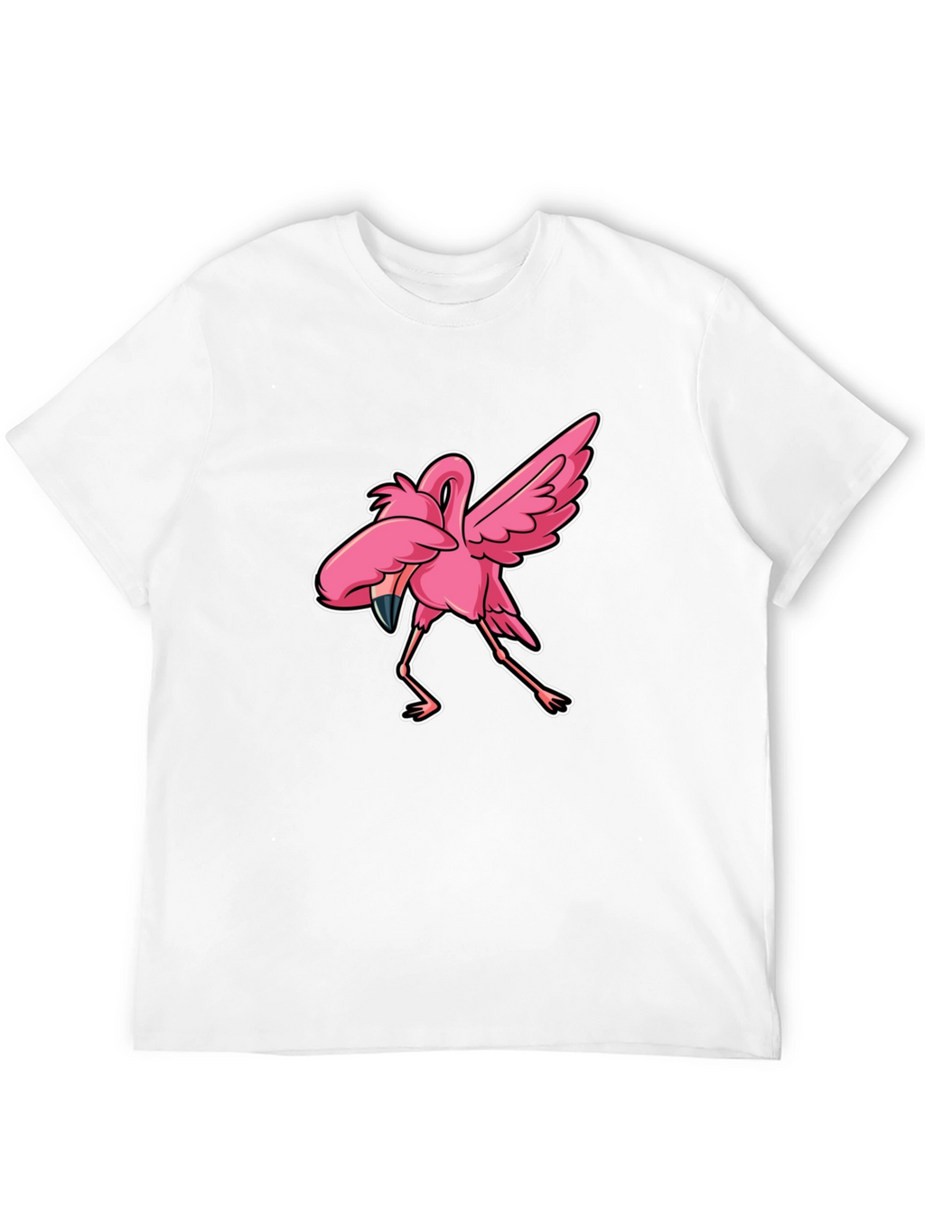 Dabbing Flamingo Graphic Tee - Trendy & Fun!