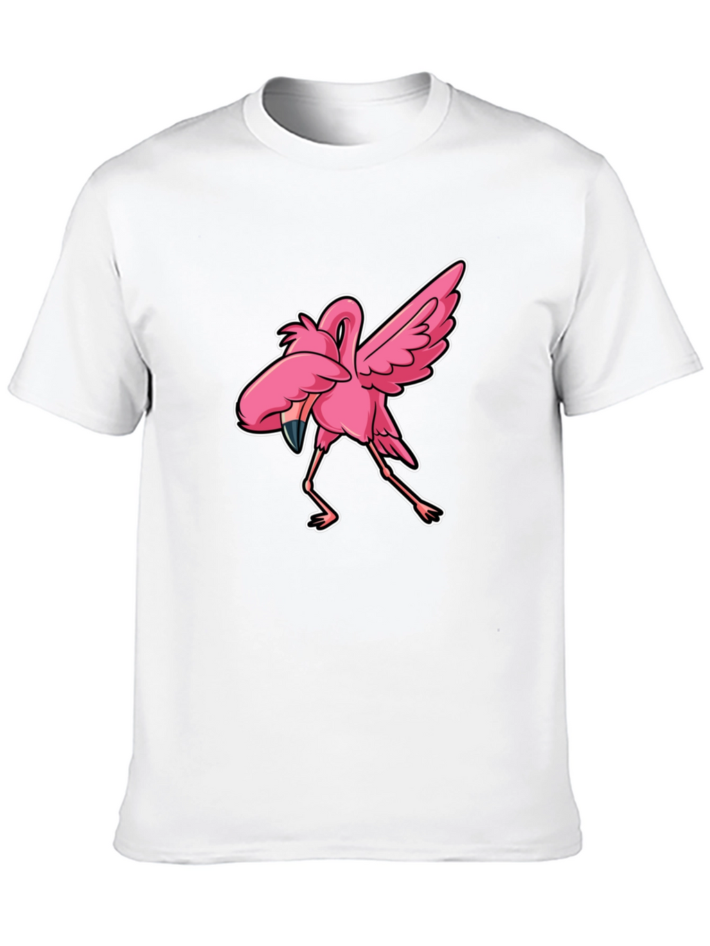 Dabbing Flamingo Graphic Tee - Trendy & Fun!