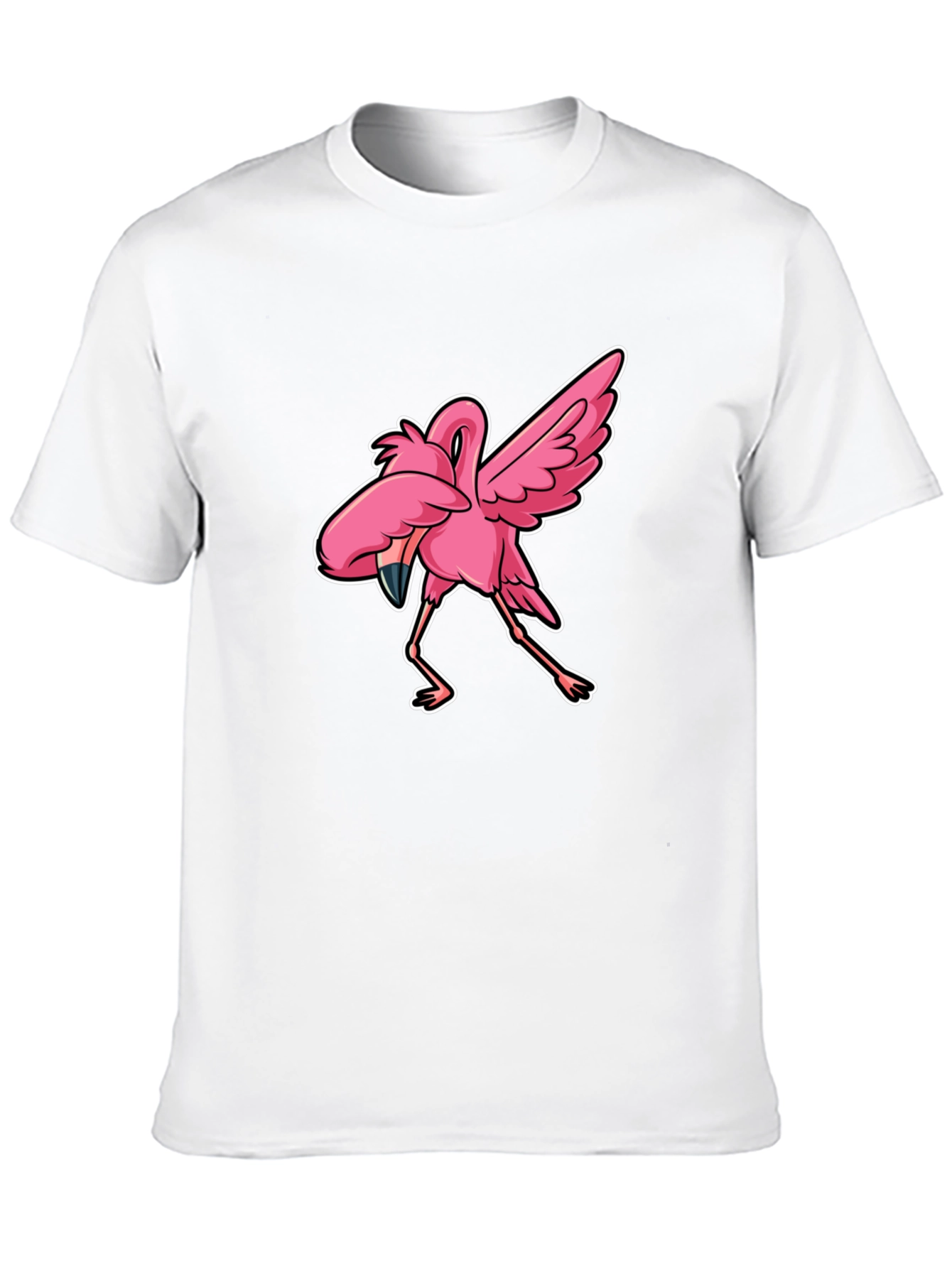 Dabbing Flamingo Graphic Tee - Trendy & Fun!